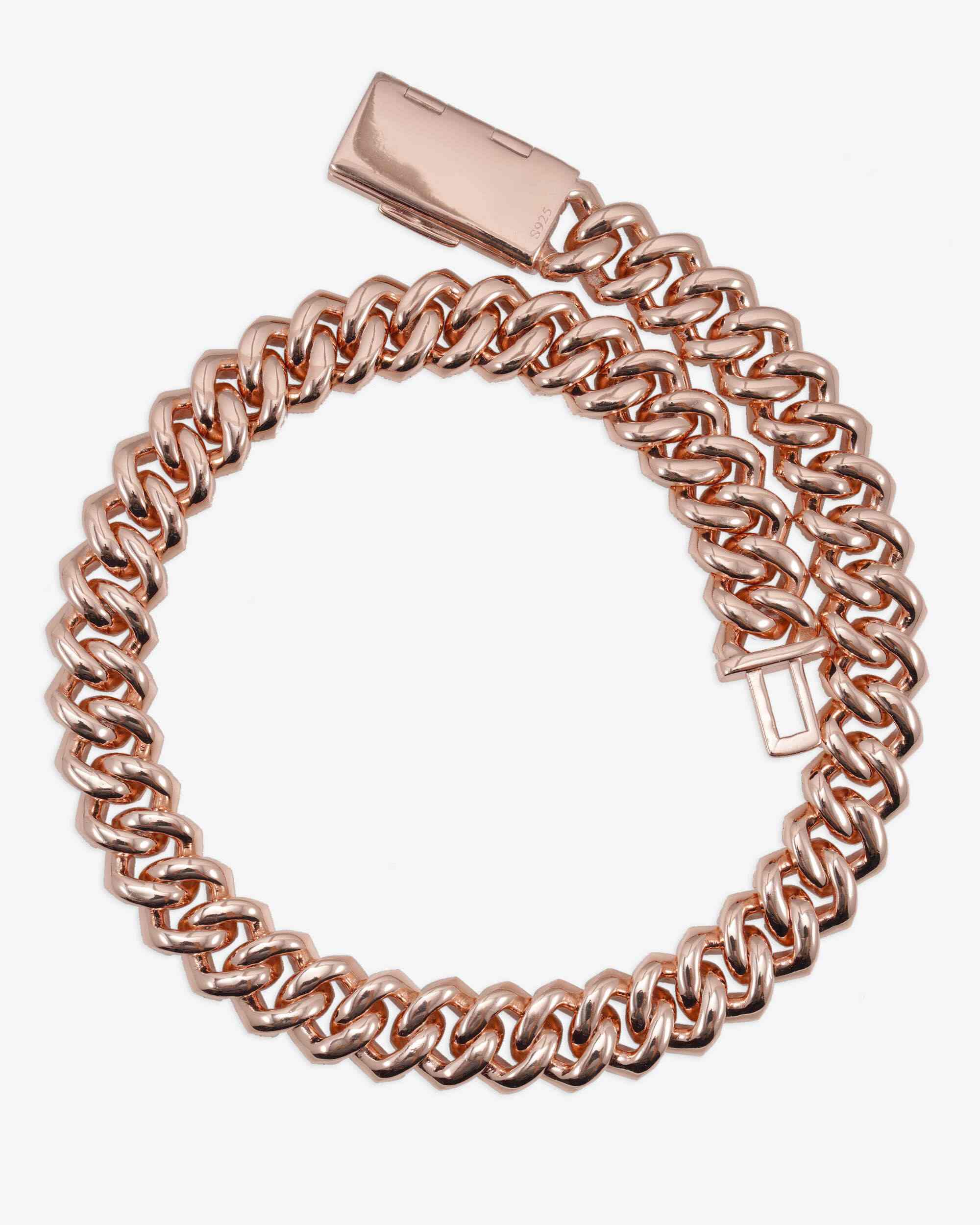 3 Row 20MM Prong Moissanite Cuban Link Chain 14K Gold (view 5 of 23)