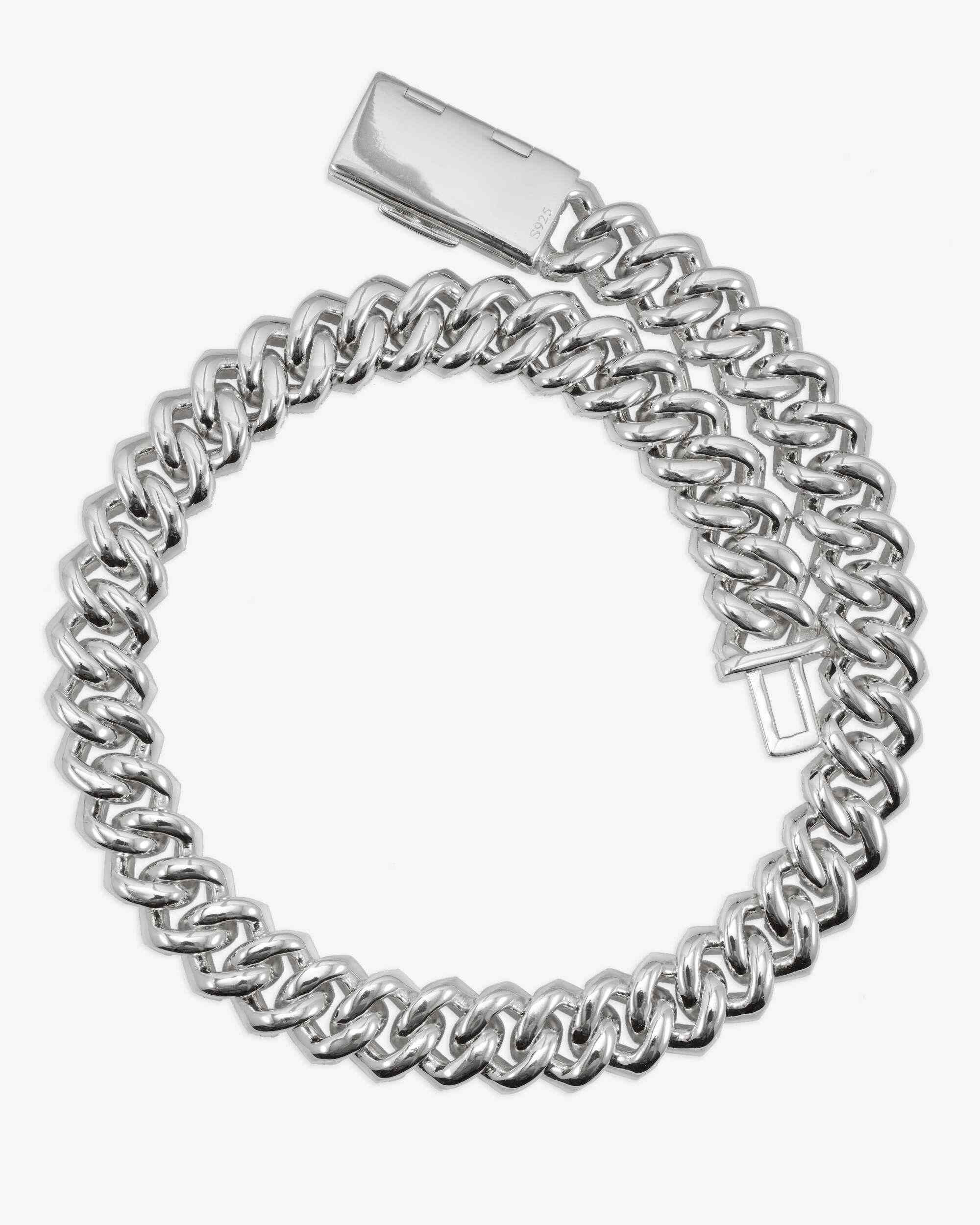 3 Row 20MM Prong Moissanite Cuban Link Chain 14K Gold (view 16 of 23)