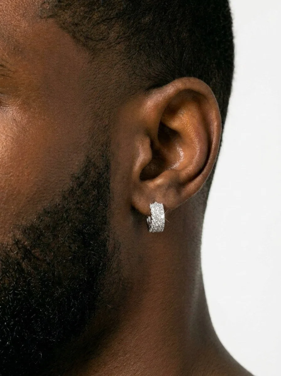 3-Row Drop Moissanite Earrings 14K Gold (view 2 of 4)