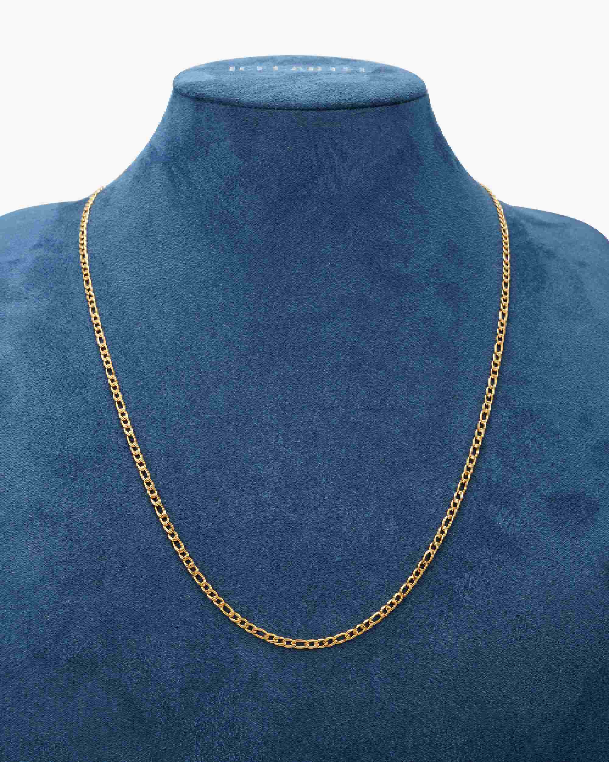 3MM Figaro Chain 14K Gold (view 2 of 4)