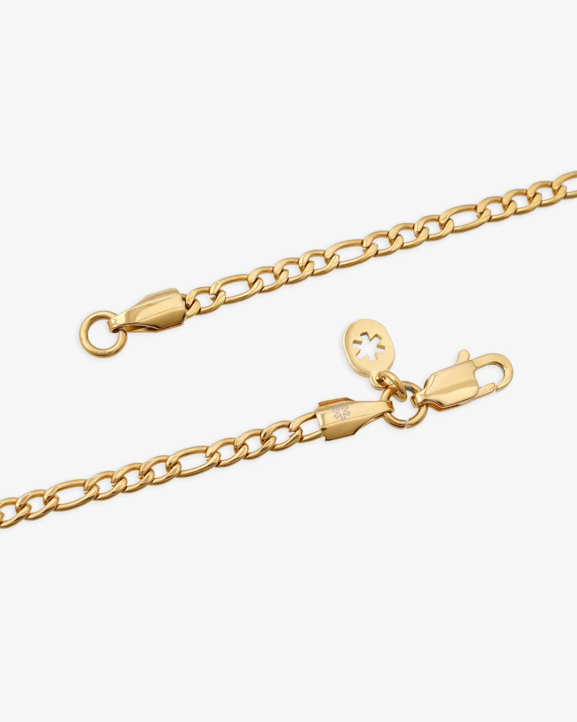 3MM Figaro Chain 14K Gold (view 3 of 4)