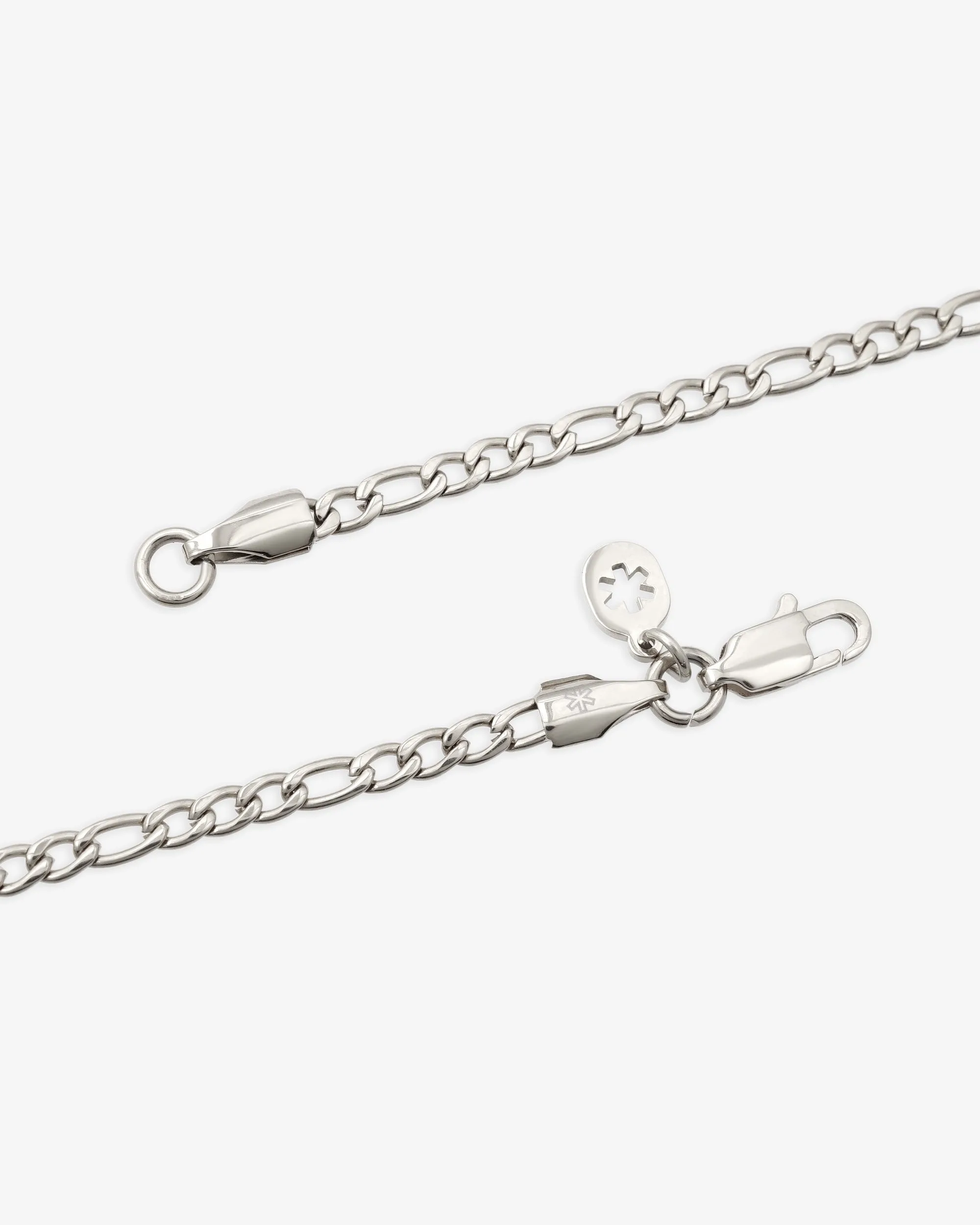 3MM Figaro Chain Silver (view 3 of 4)