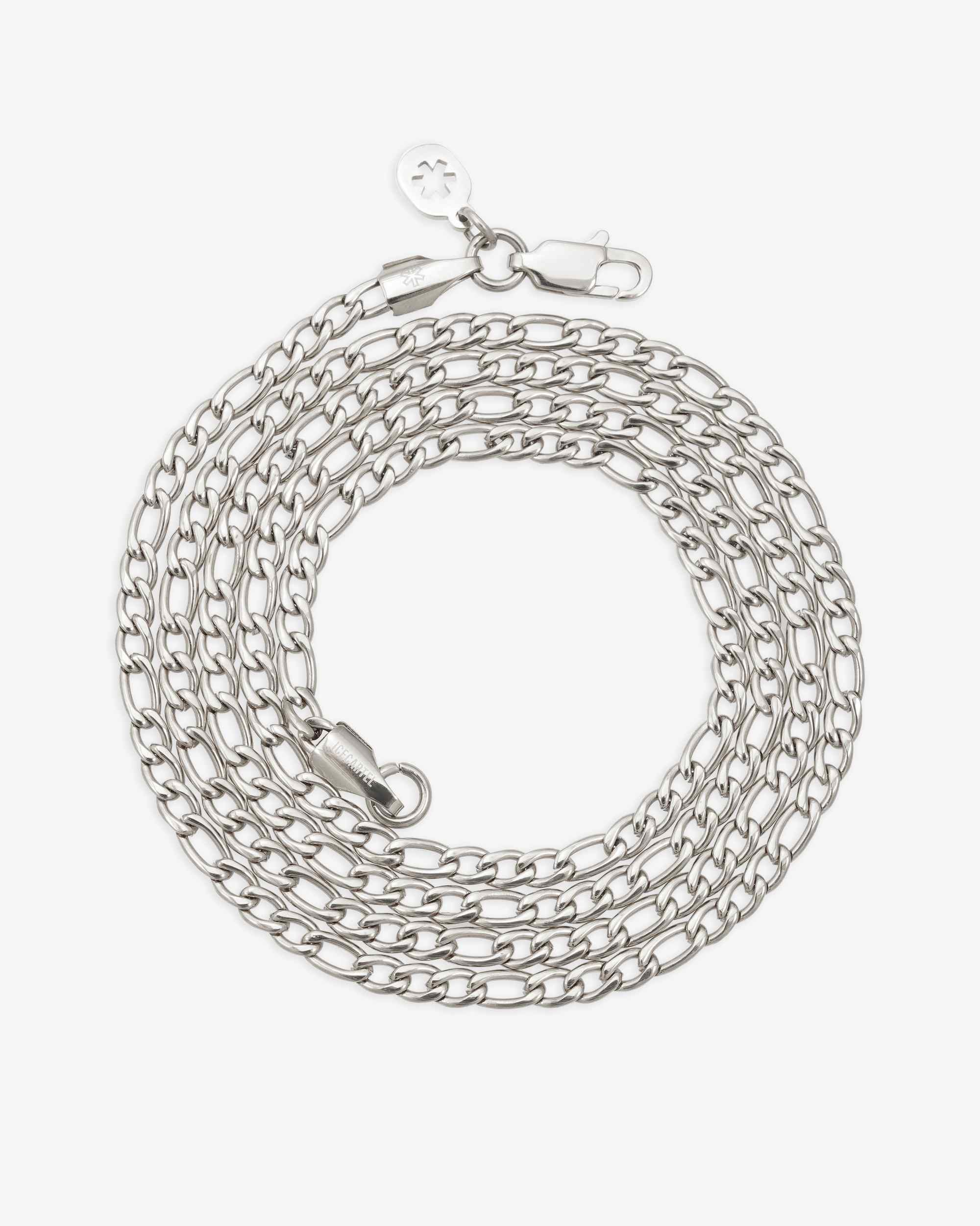 3MM Figaro Chain Silver (view 4 of 4)