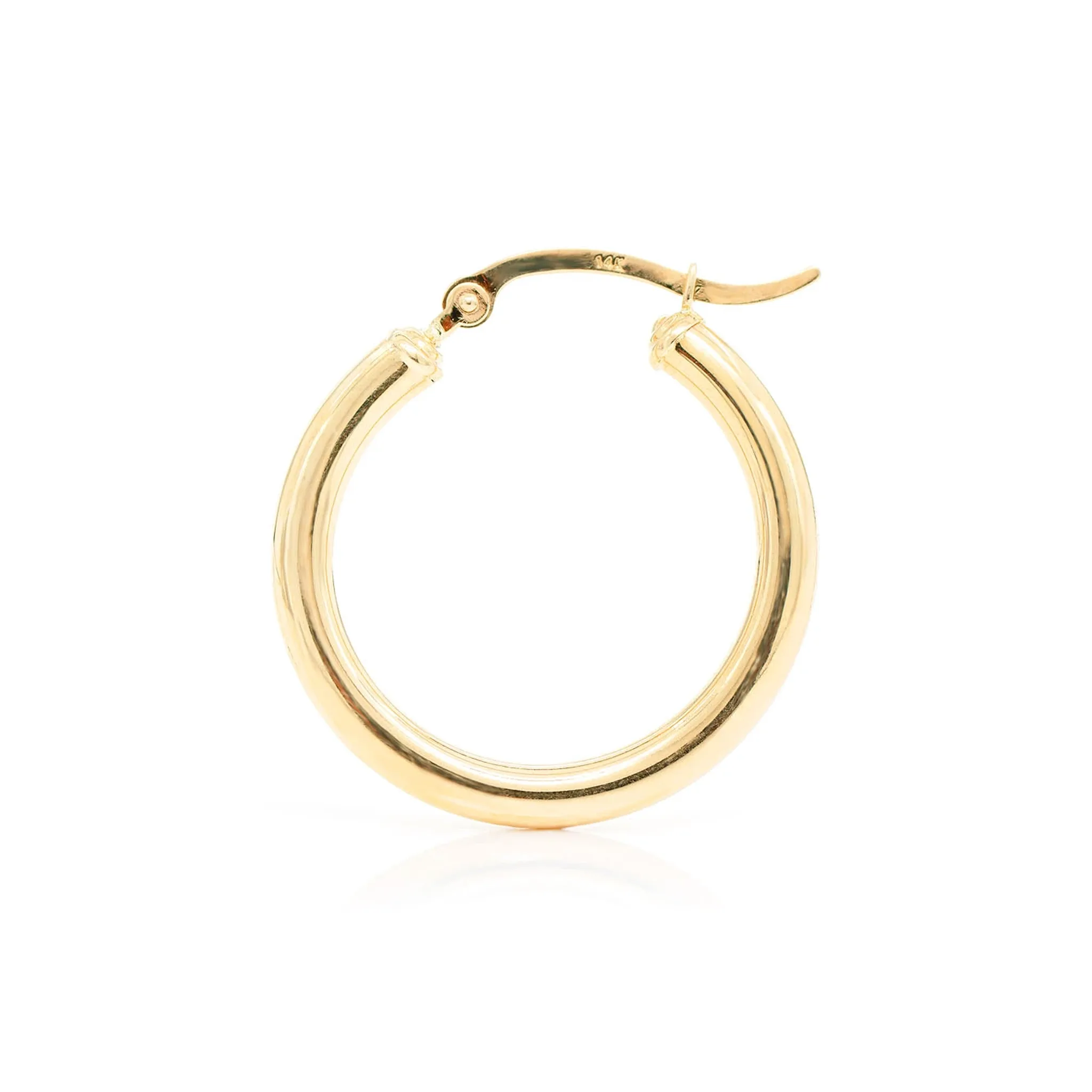 3mm Gold Hoop Earrings (view 2 of 6)