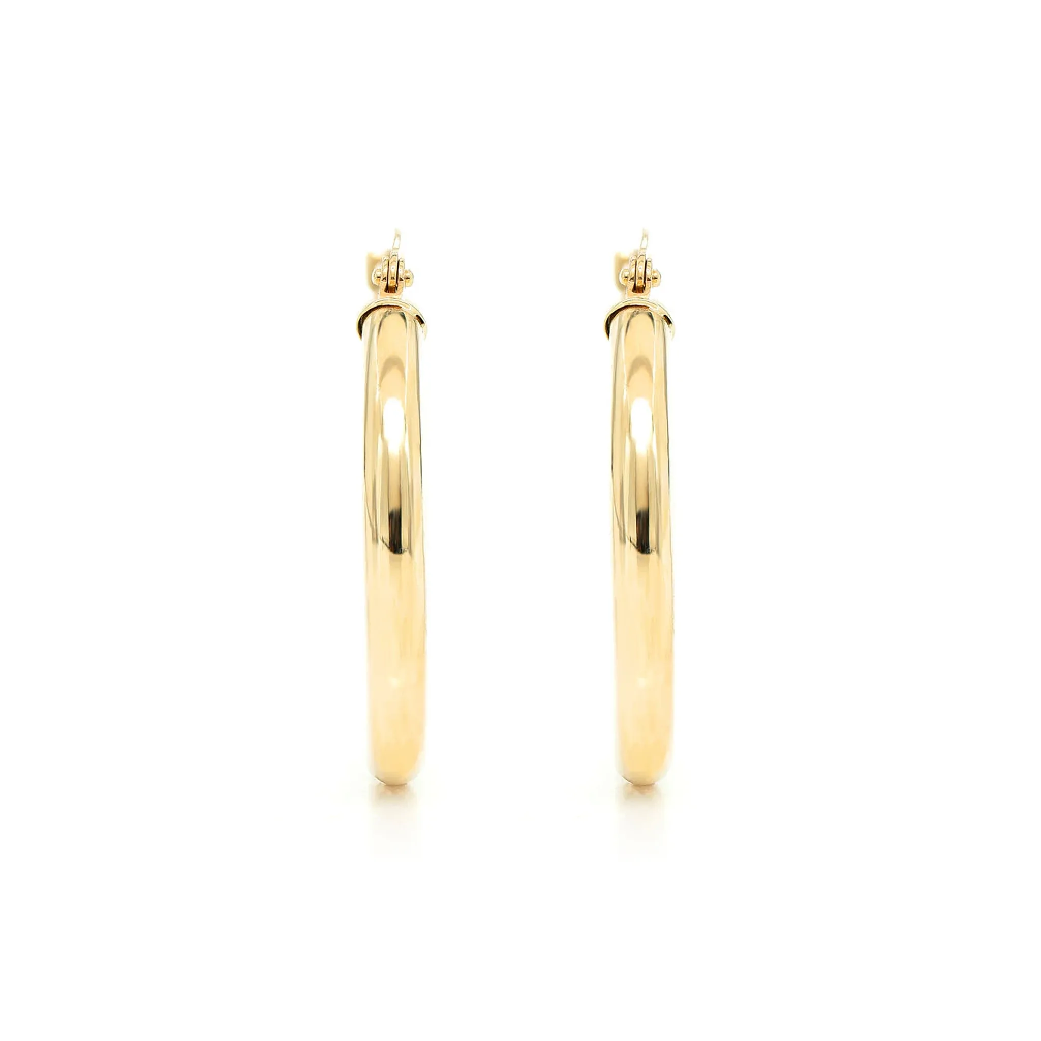 3mm Gold Hoop Earrings (view 3 of 6)