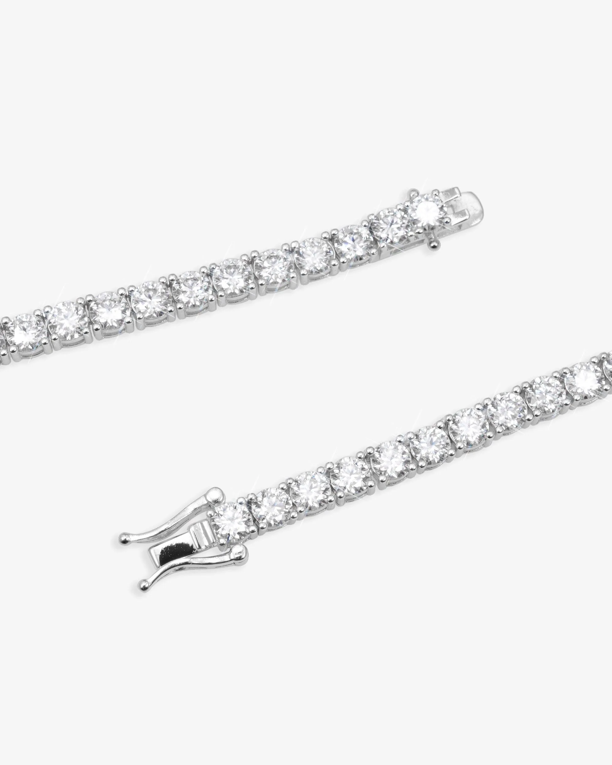 3MM Moissanite Tennis Chain + FREE Tennis Bracelet - in white gold (view 3 of 19)