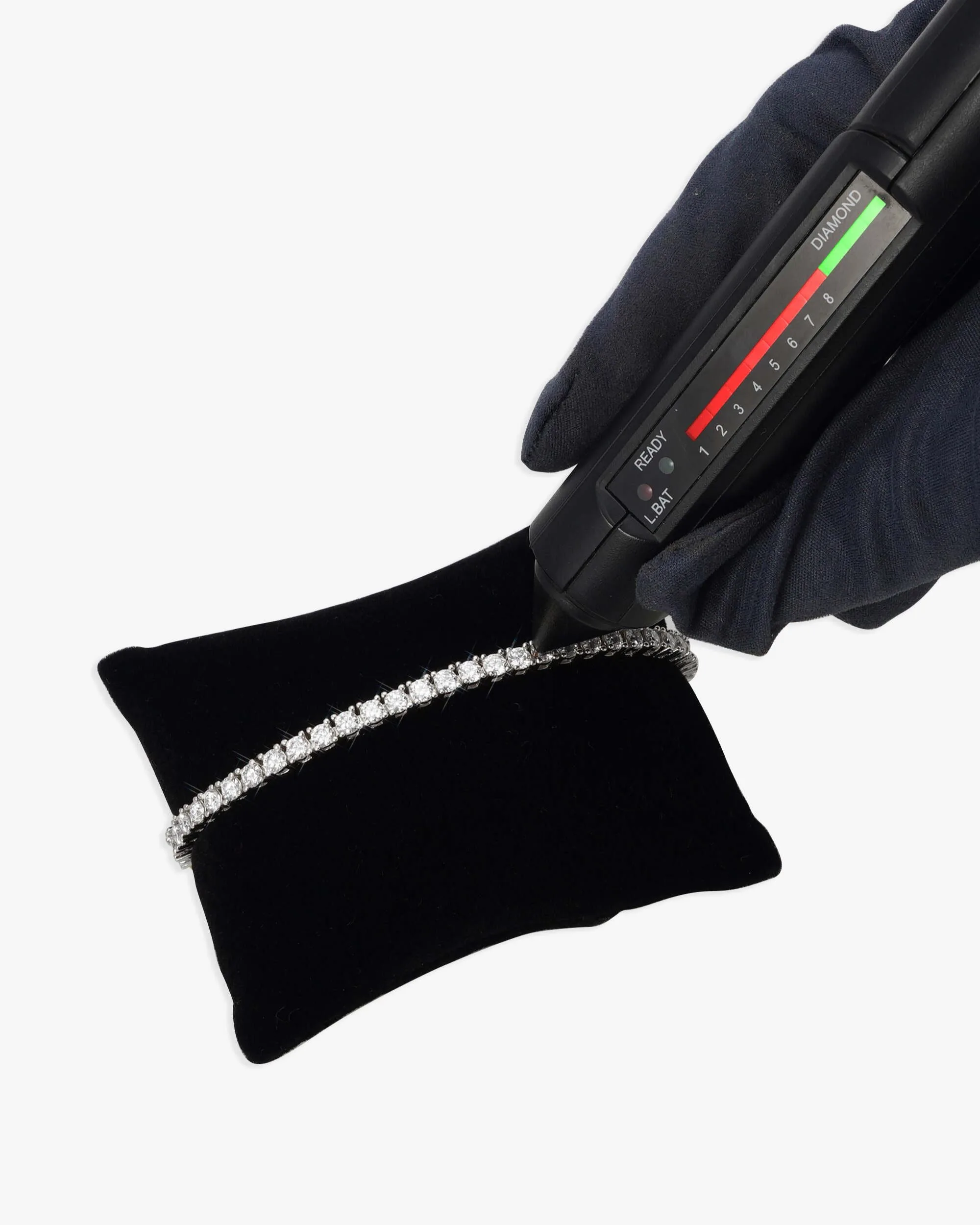 3MM Moissanite Tennis Chain + FREE Tennis Bracelet - in white gold (view 4 of 19)
