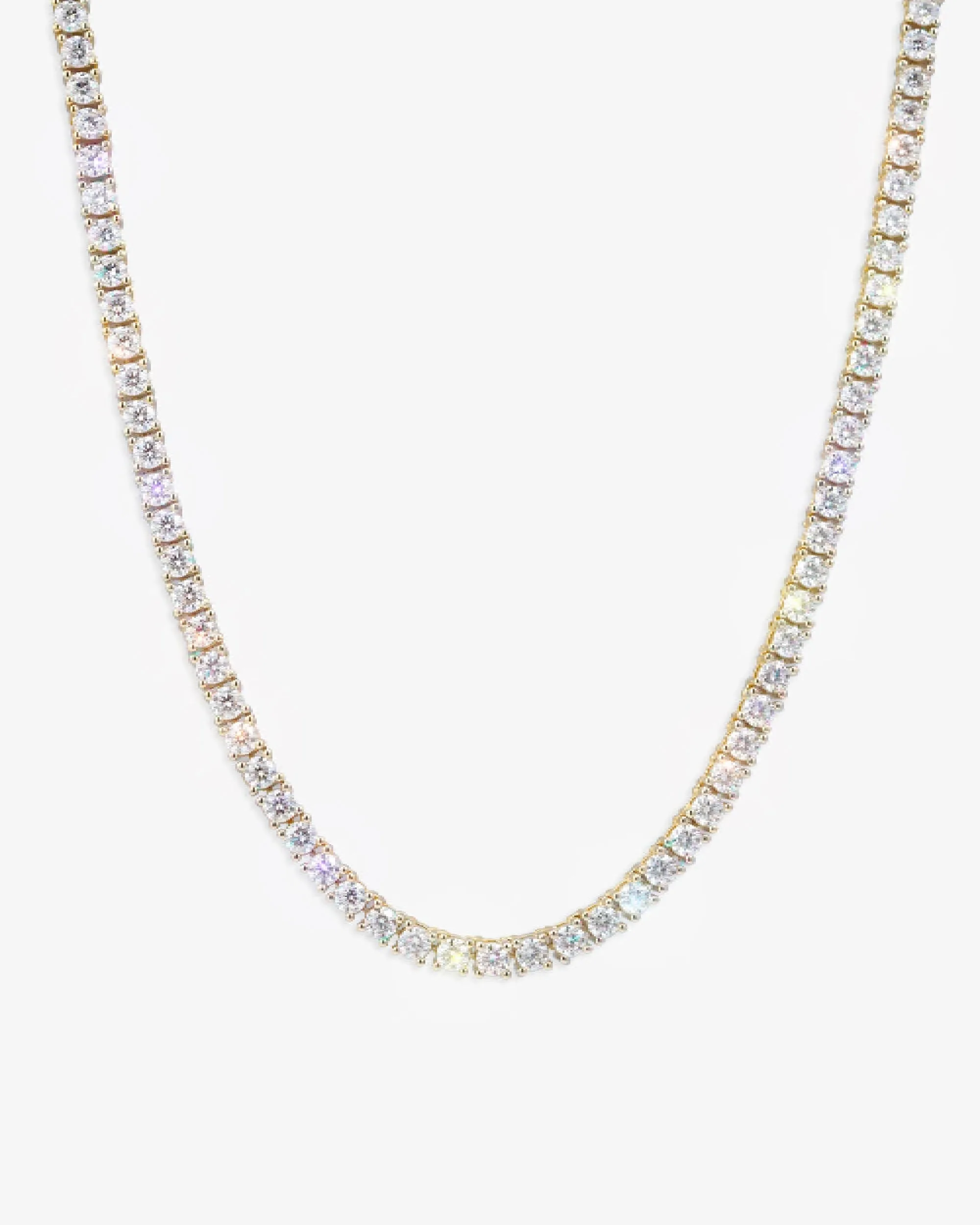3MM Moissanite Tennis Chain + FREE Tennis Bracelet - in white gold (view 13 of 19)