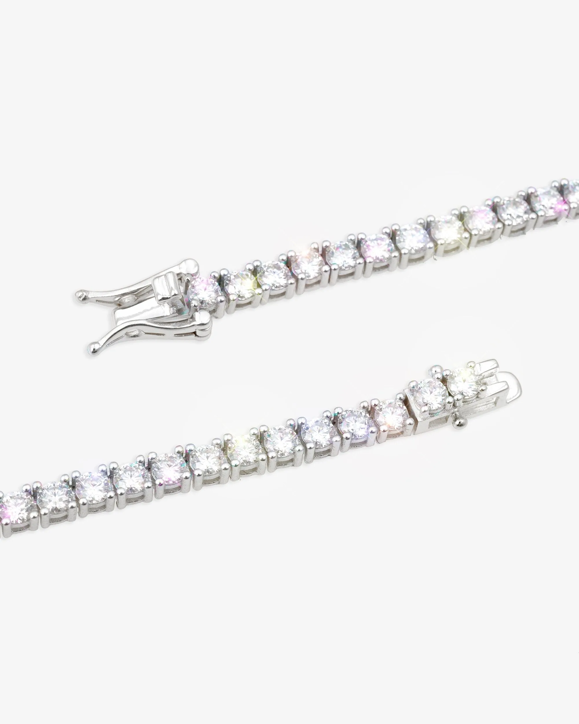 3MM Moissanite Tennis Chain + FREE Tennis Bracelet - in white gold (view 16 of 19)