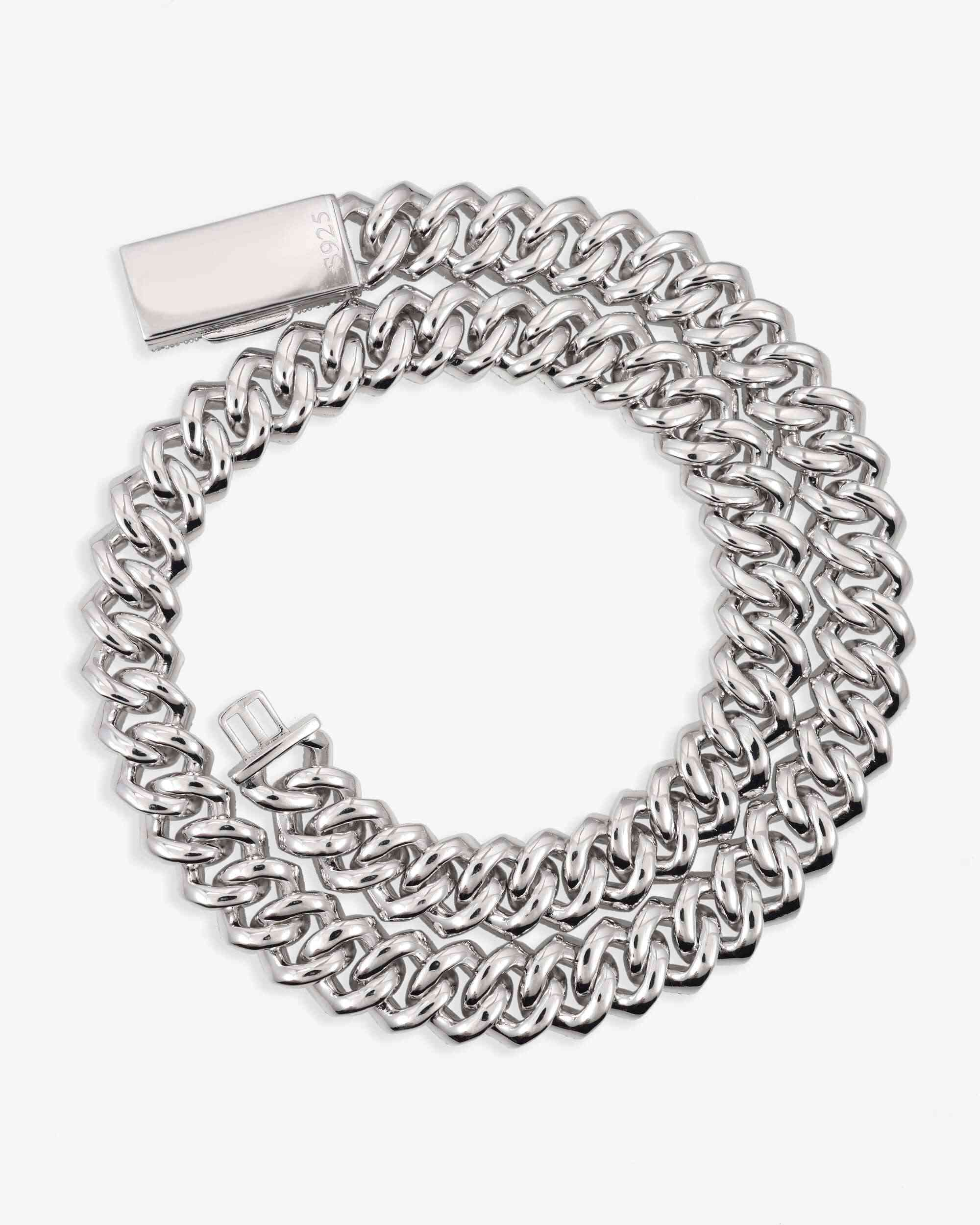 4-Row 15MM Moissanite Cuban Link Chain 14K Gold (view 7 of 21)