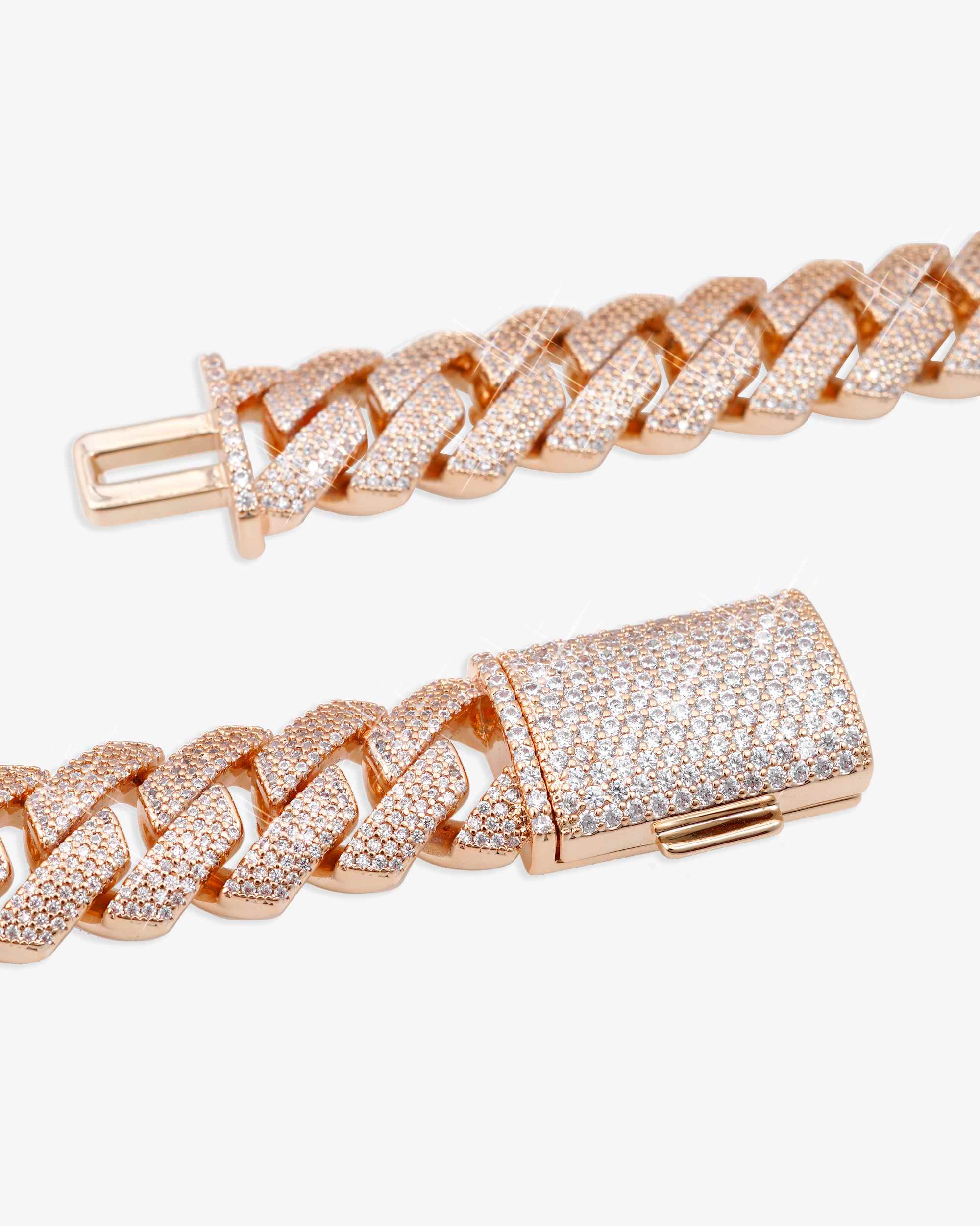 4-Row 15MM Moissanite Cuban Link Chain 14K Gold (view 16 of 21)