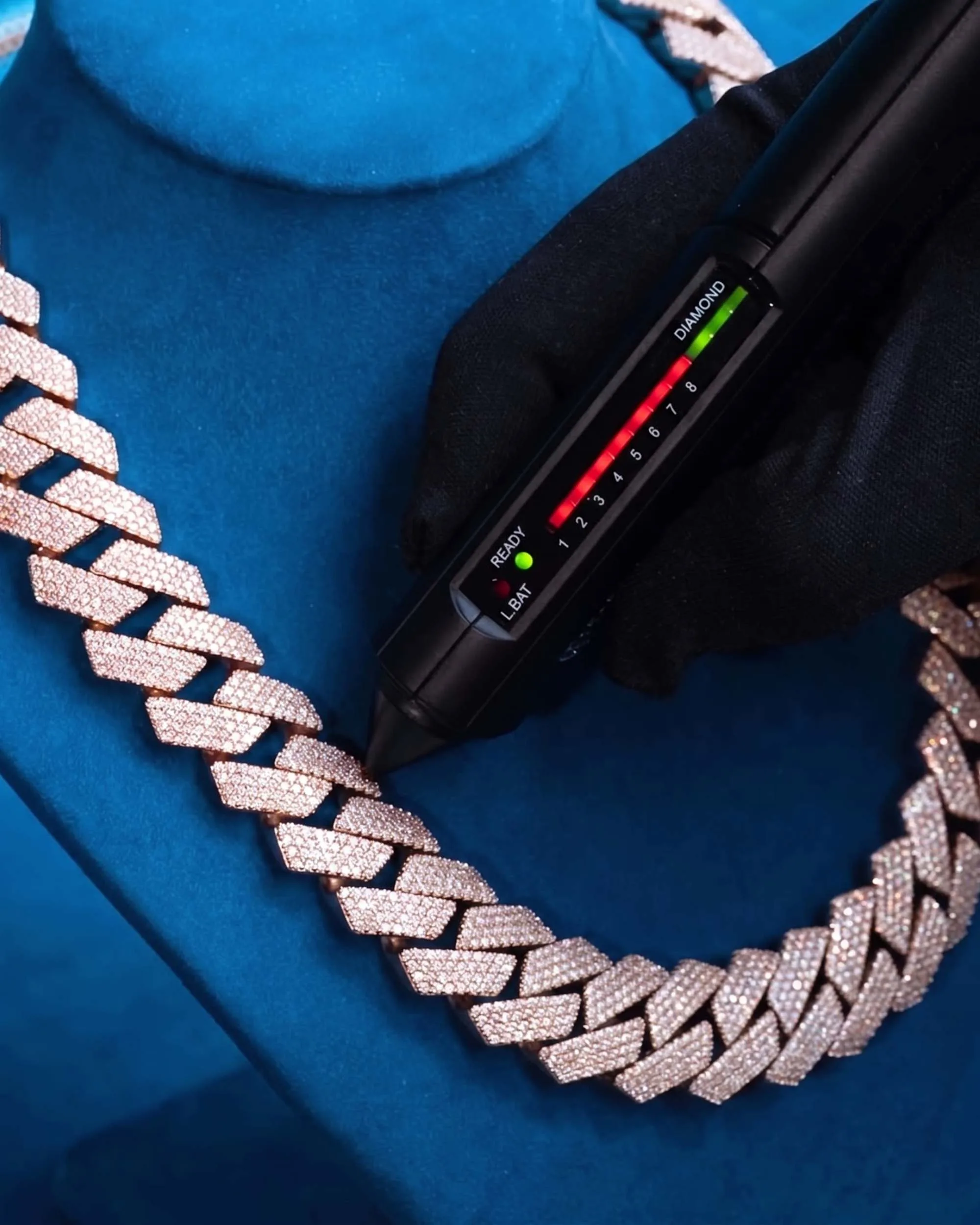 4 Row 20MM Moissanite Cuban Link Chain 14K Gold (view 22 of 22)