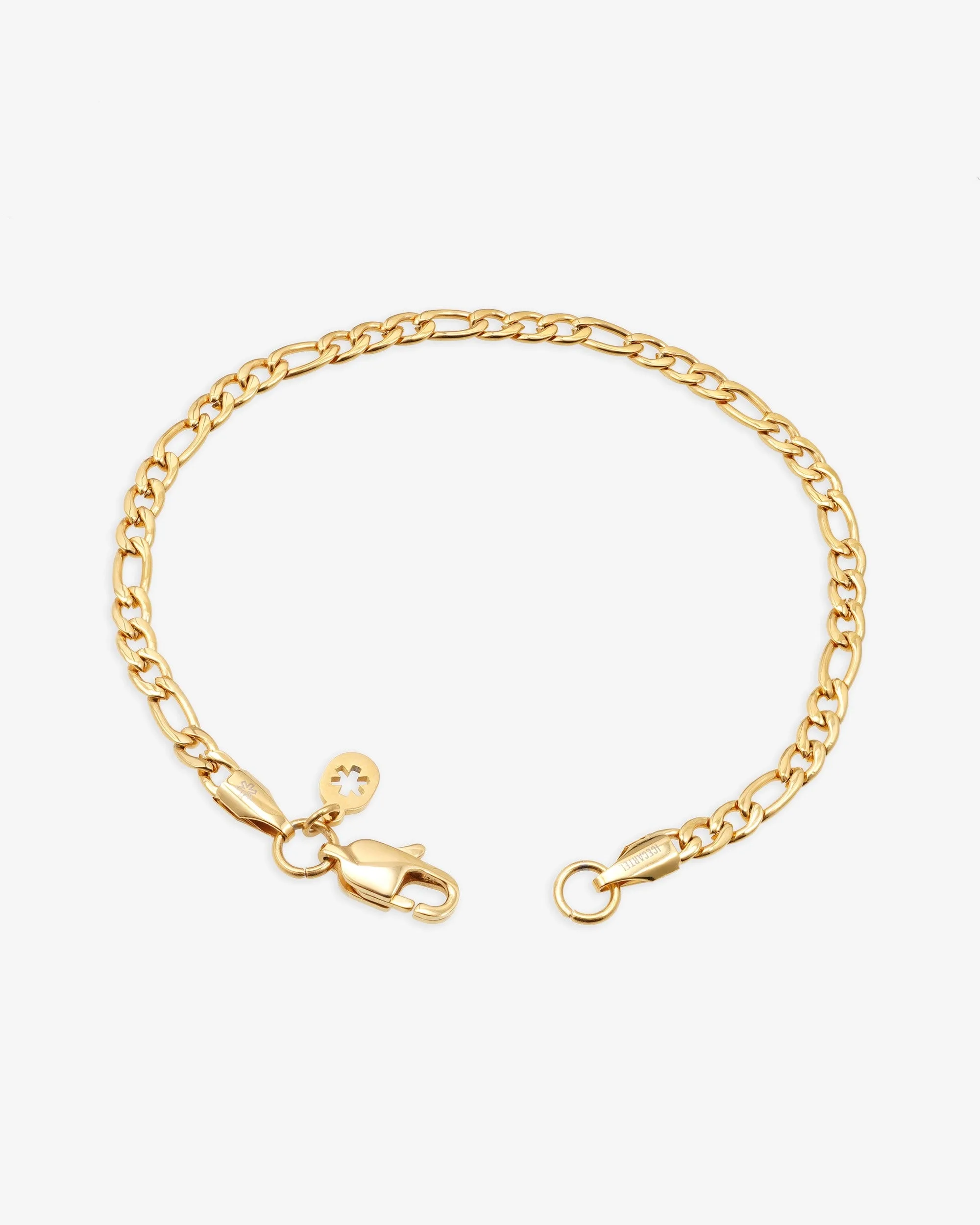 4MM Figaro Bracelet 14K Gold - chain (view 3 of 4)