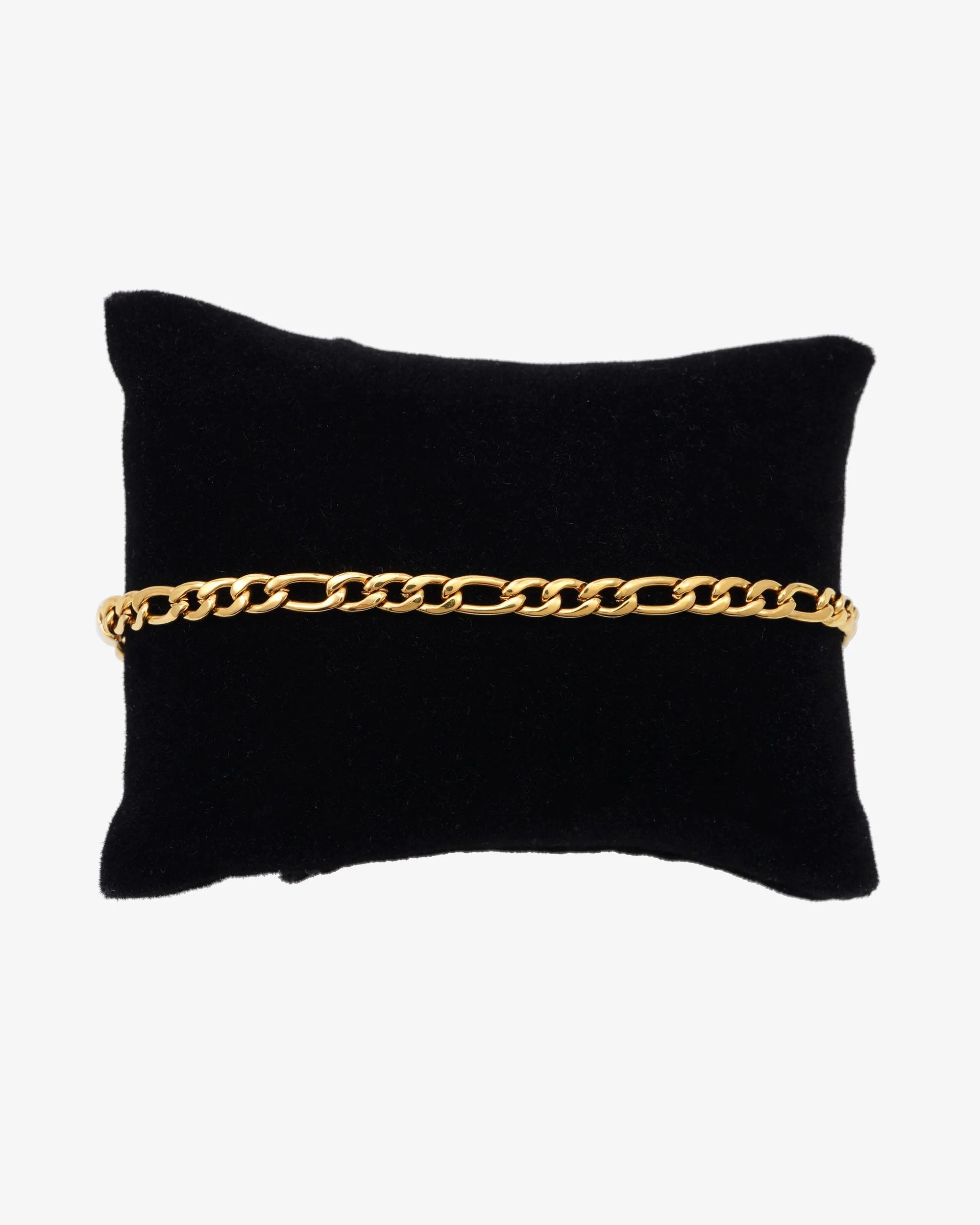 4MM Figaro Bracelet 14K Gold - chain (view 4 of 4)