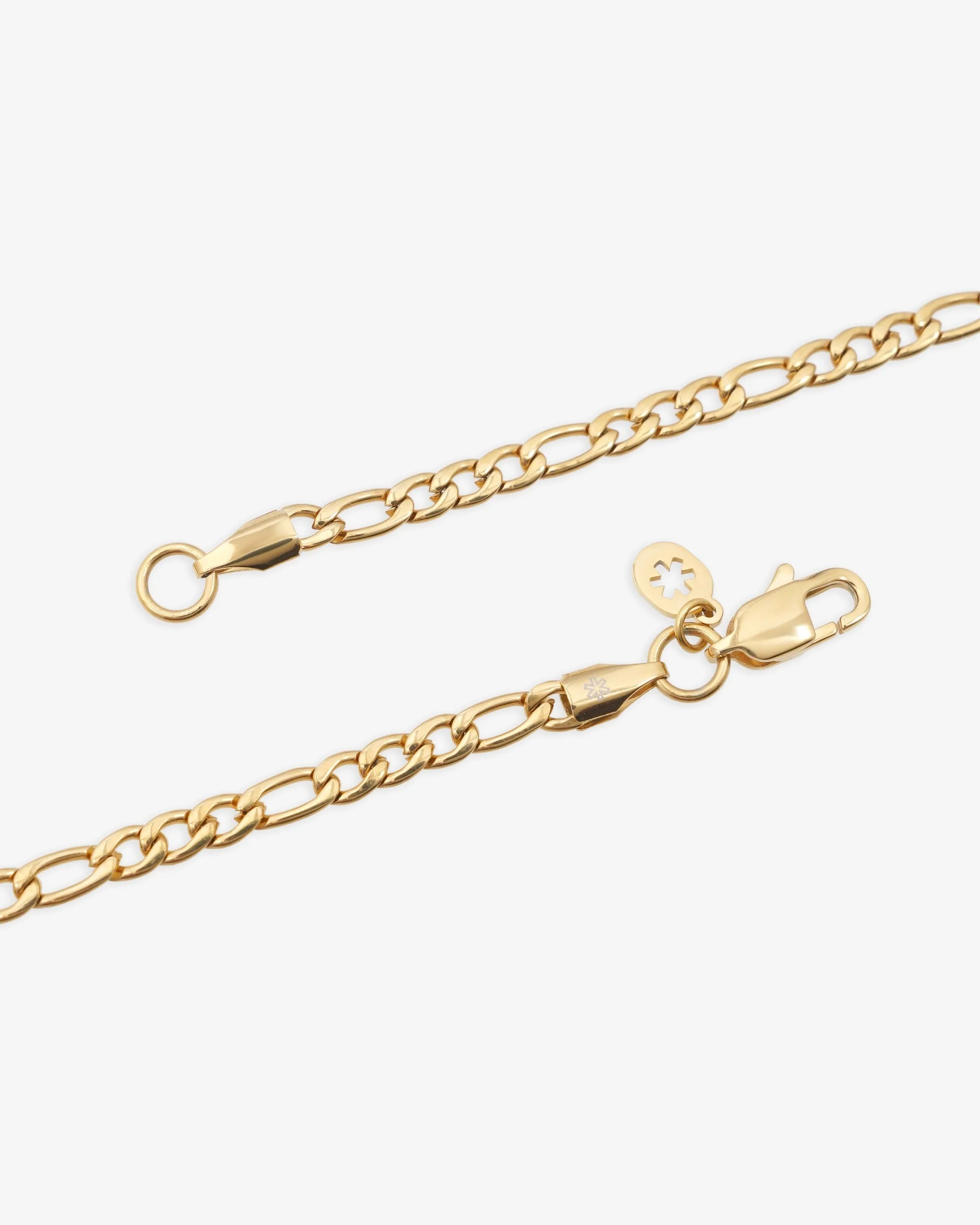 4MM Figaro Chain 14K Gold (view 3 of 3)