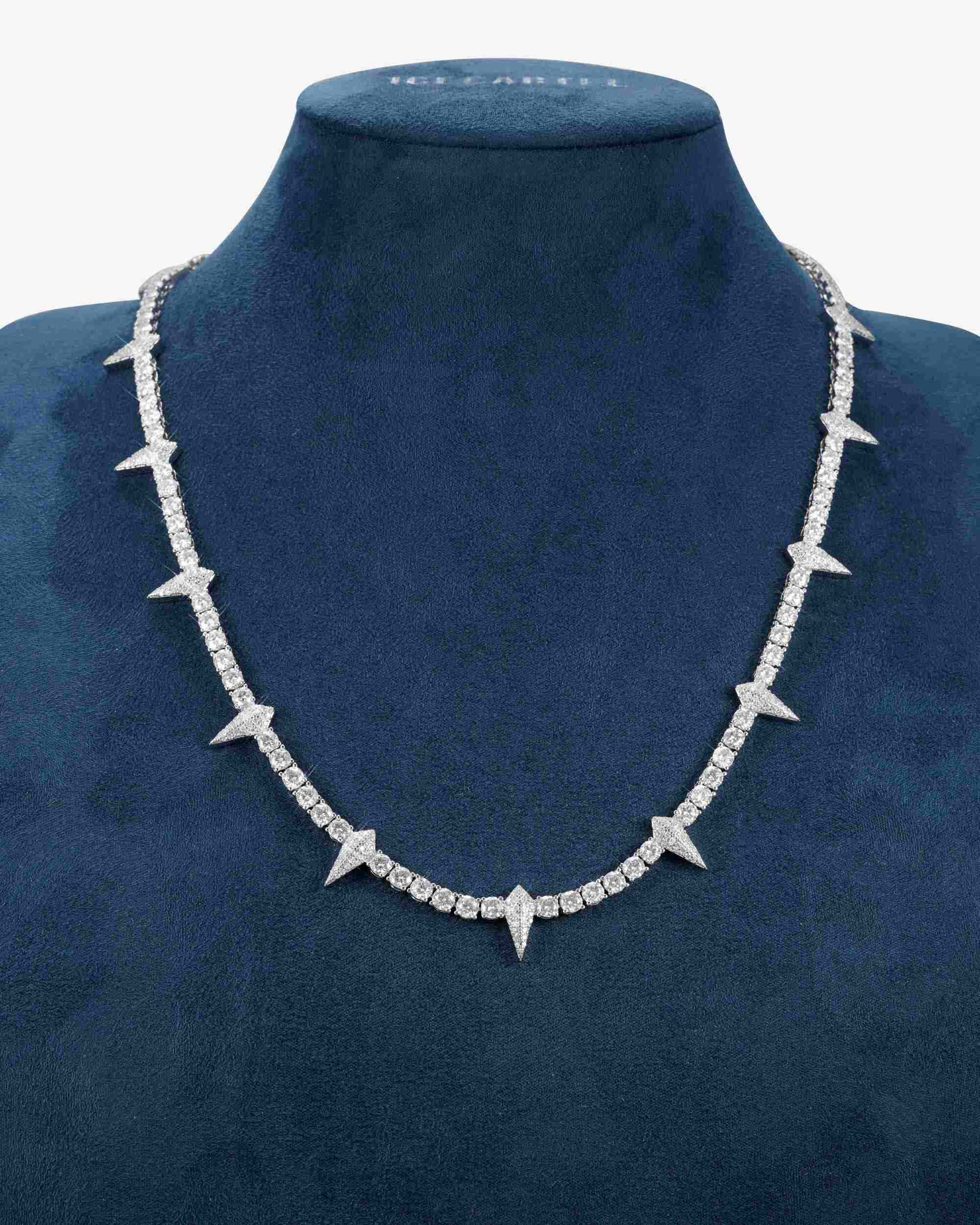 4MM Moissanite Spiked Tennis Chain 14K Gold (view 3 of 11)