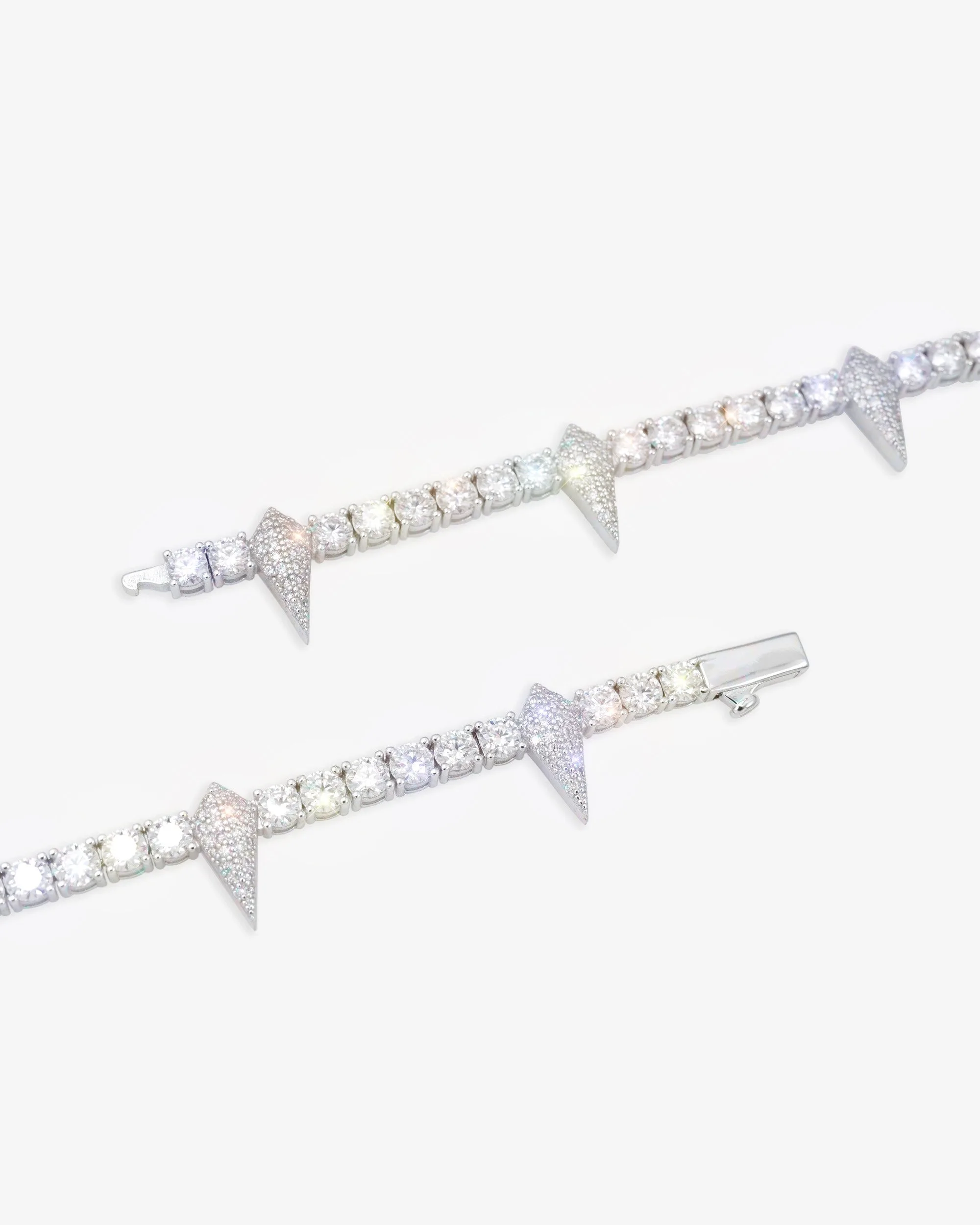 4MM Moissanite Spiked Tennis Chain 14K Gold (view 4 of 11)