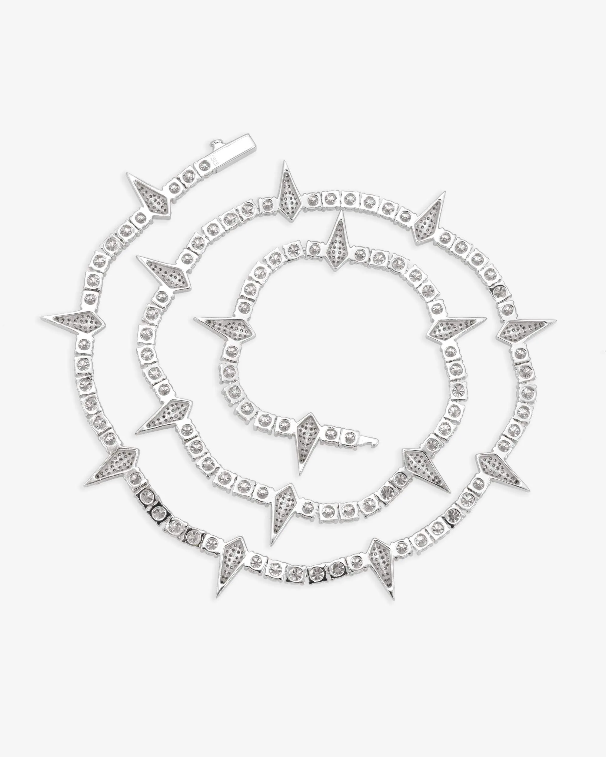4MM Moissanite Spiked Tennis Chain 14K Gold (view 6 of 11)