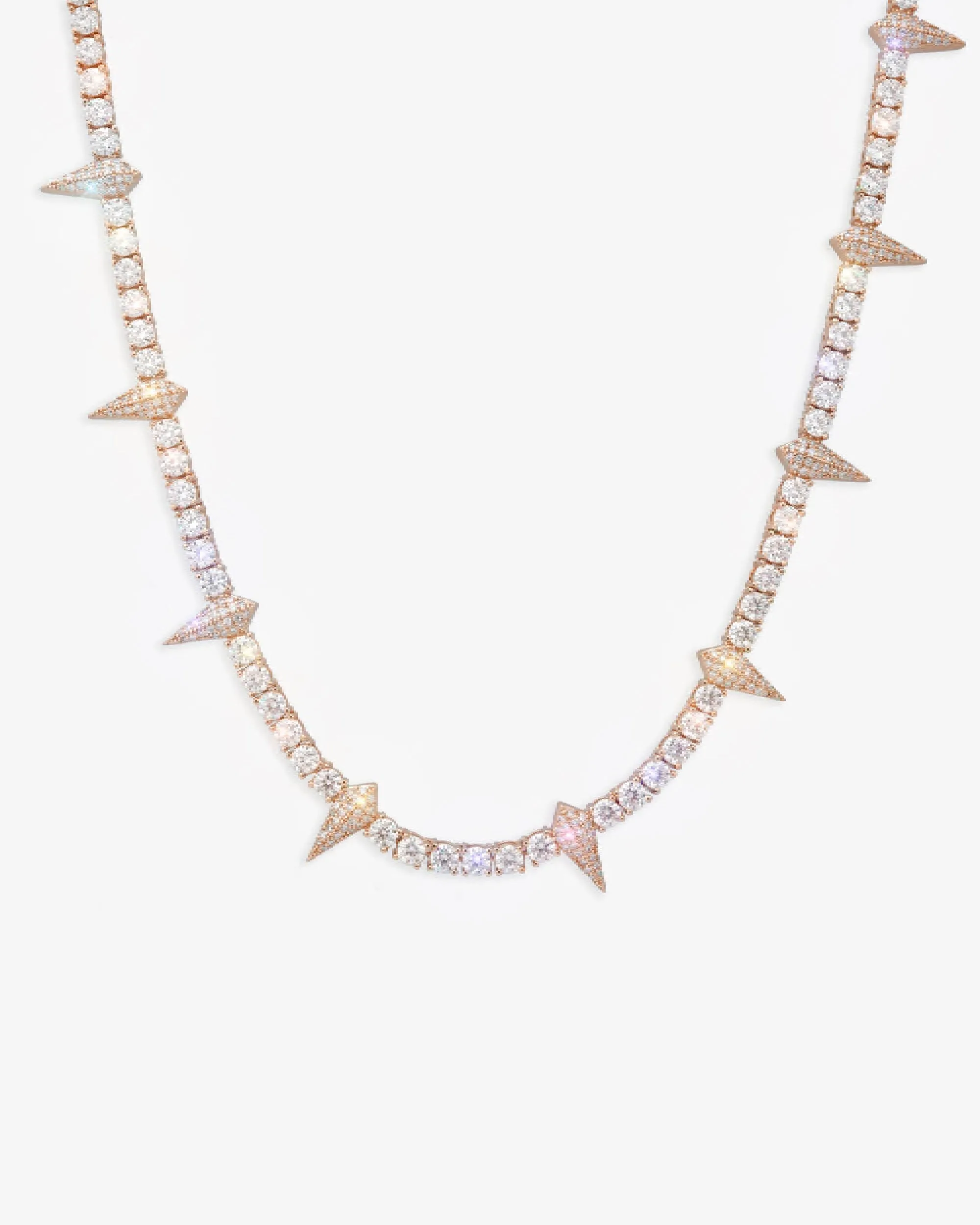 4MM Moissanite Spiked Tennis Chain 14K Gold (view 7 of 11)