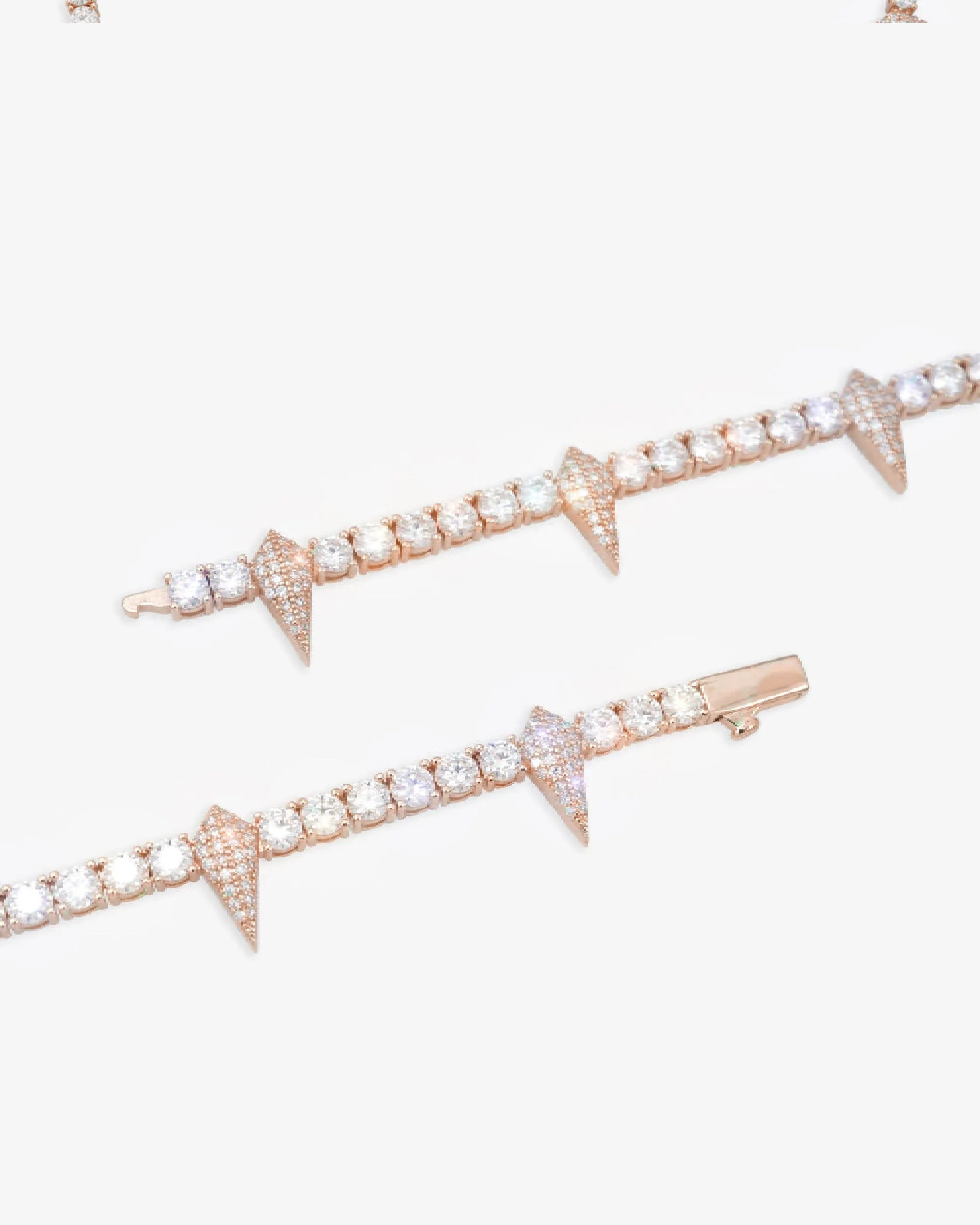 4MM Moissanite Spiked Tennis Chain 14K Gold (view 8 of 11)