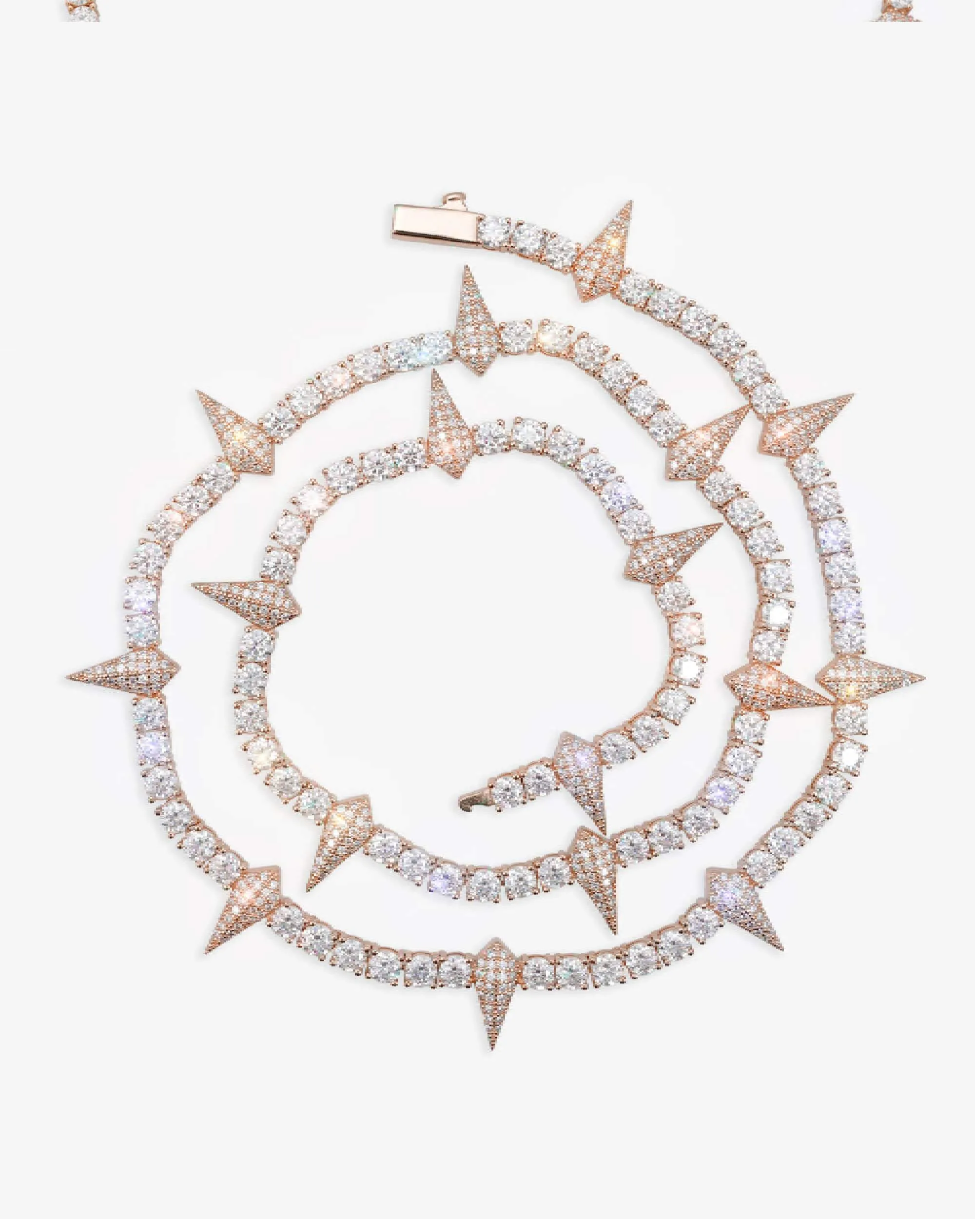 4MM Moissanite Spiked Tennis Chain 14K Gold (view 9 of 11)