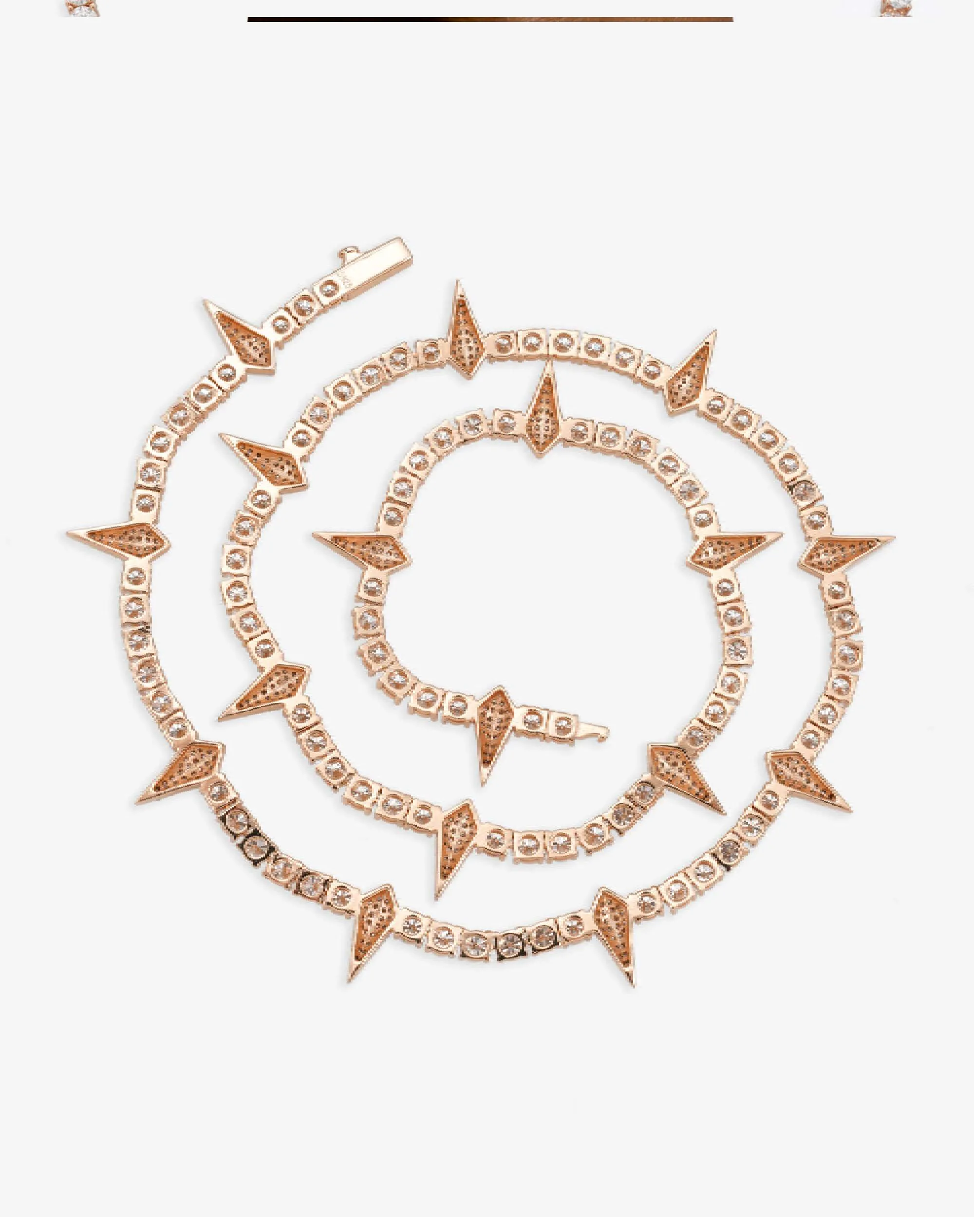 4MM Moissanite Spiked Tennis Chain 14K Gold (view 11 of 11)