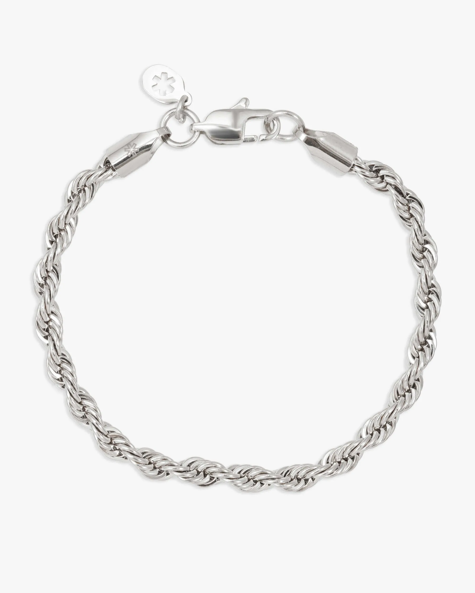 4MM Rope Chain and Bracelet Bundle Silver (view 6 of 7)