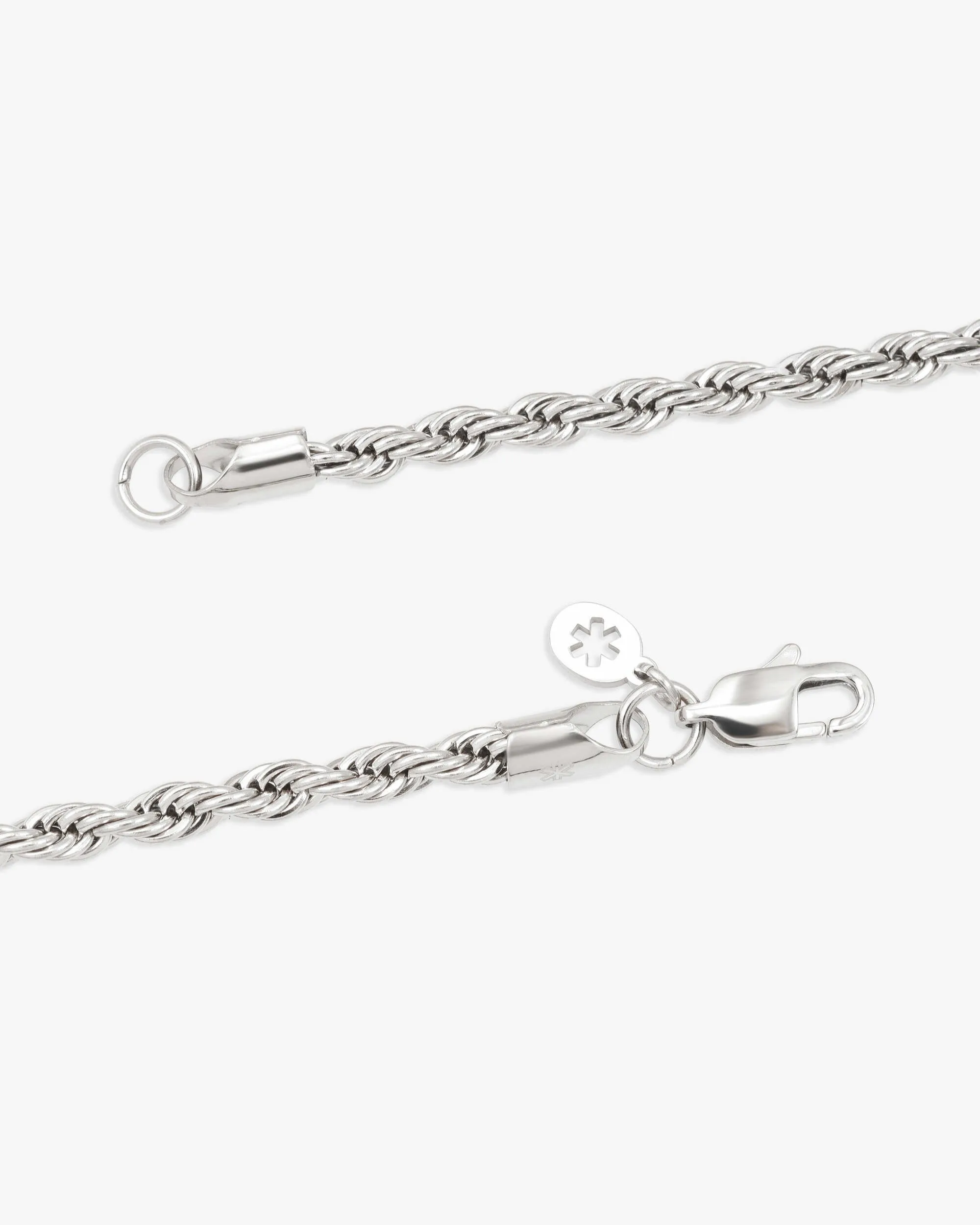 4MM Rope Chain and Bracelet Bundle Silver (view 7 of 7)