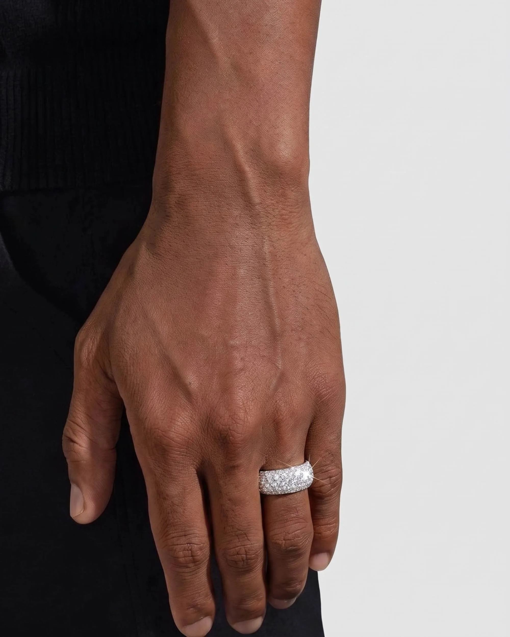 Iced Out VVS 5-Layer Ring 14K Gold (view 2 of 5)