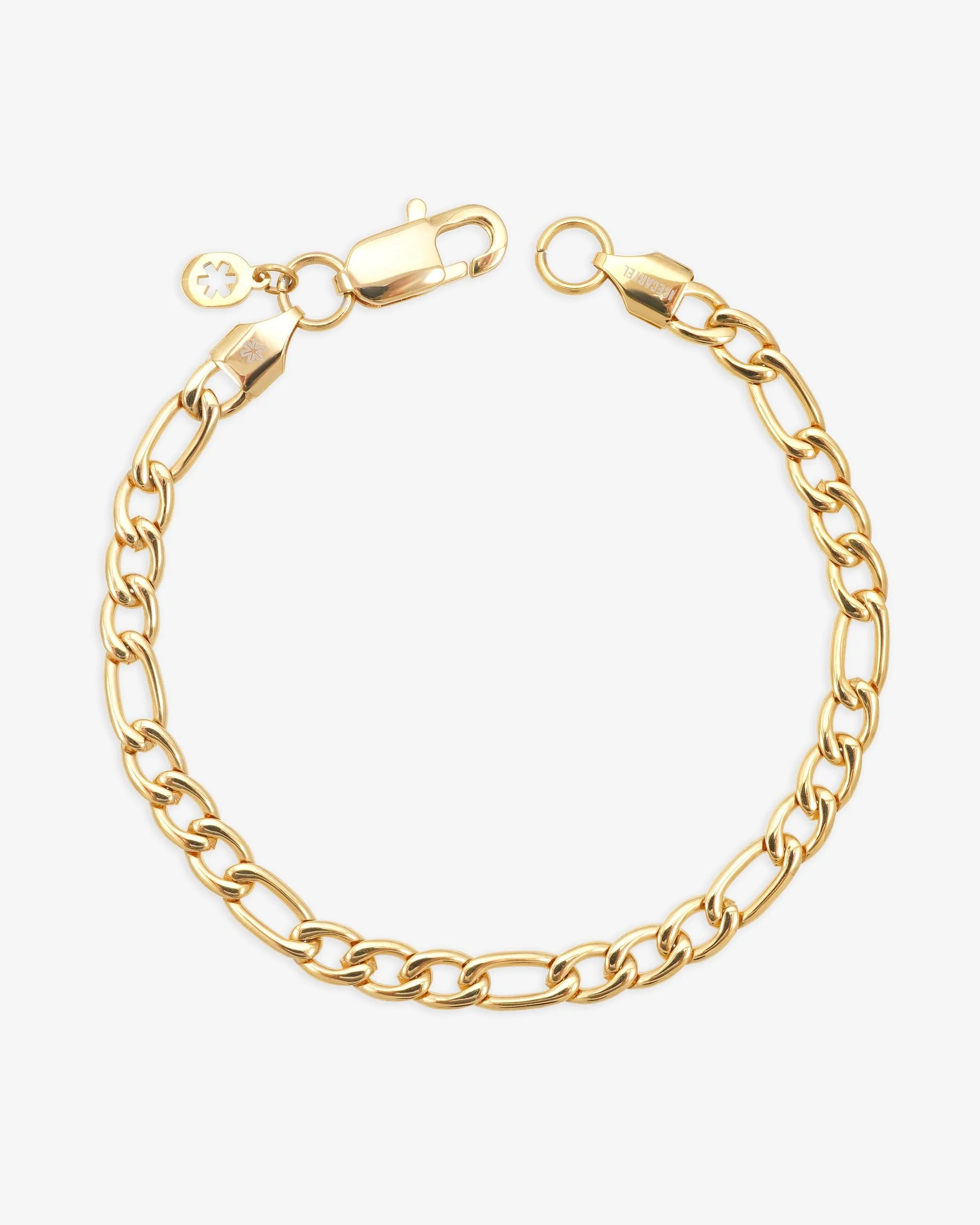 5MM Figaro Bracelet 14K Gold - chain