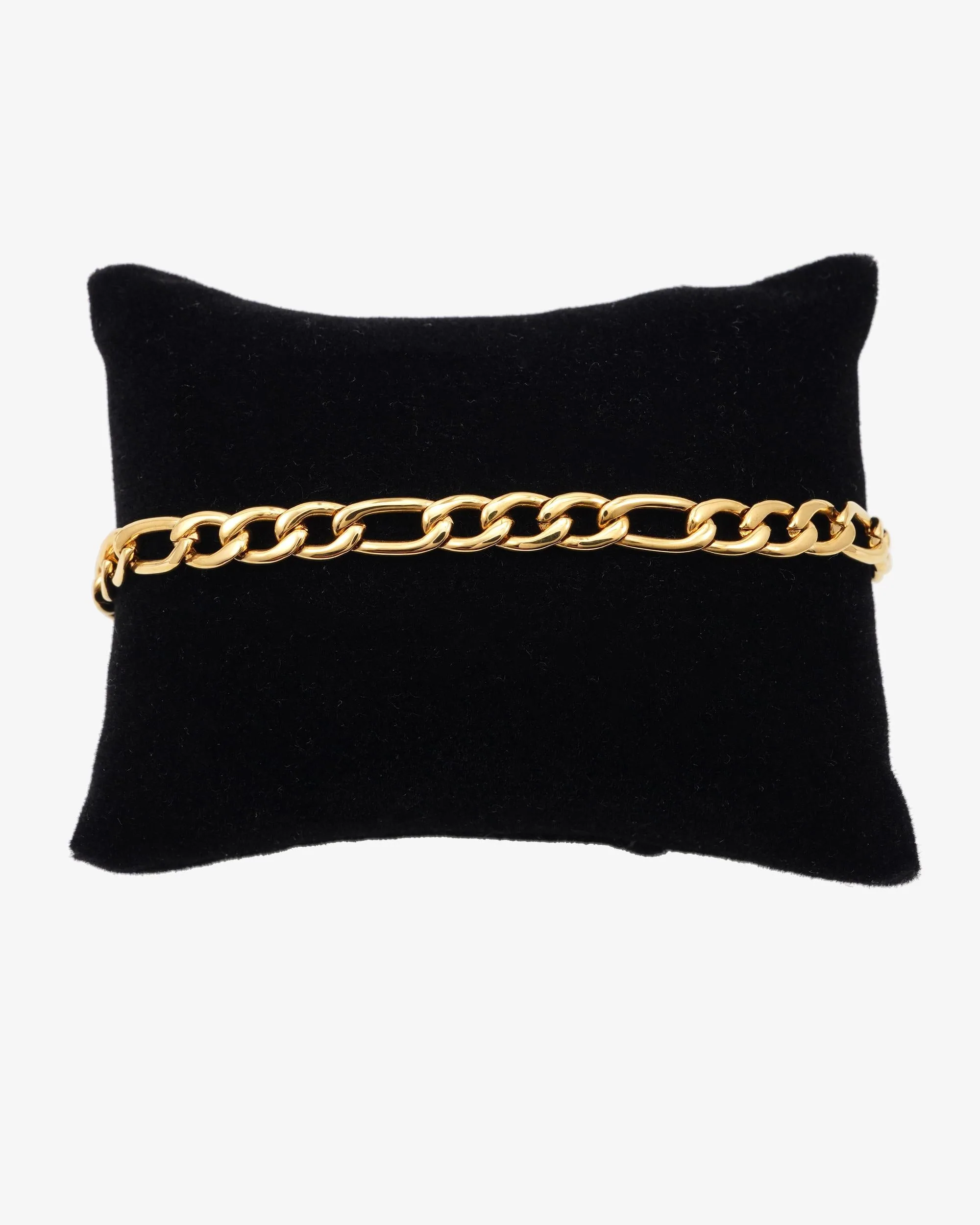 5MM Figaro Bracelet 14K Gold - chain (view 4 of 4)