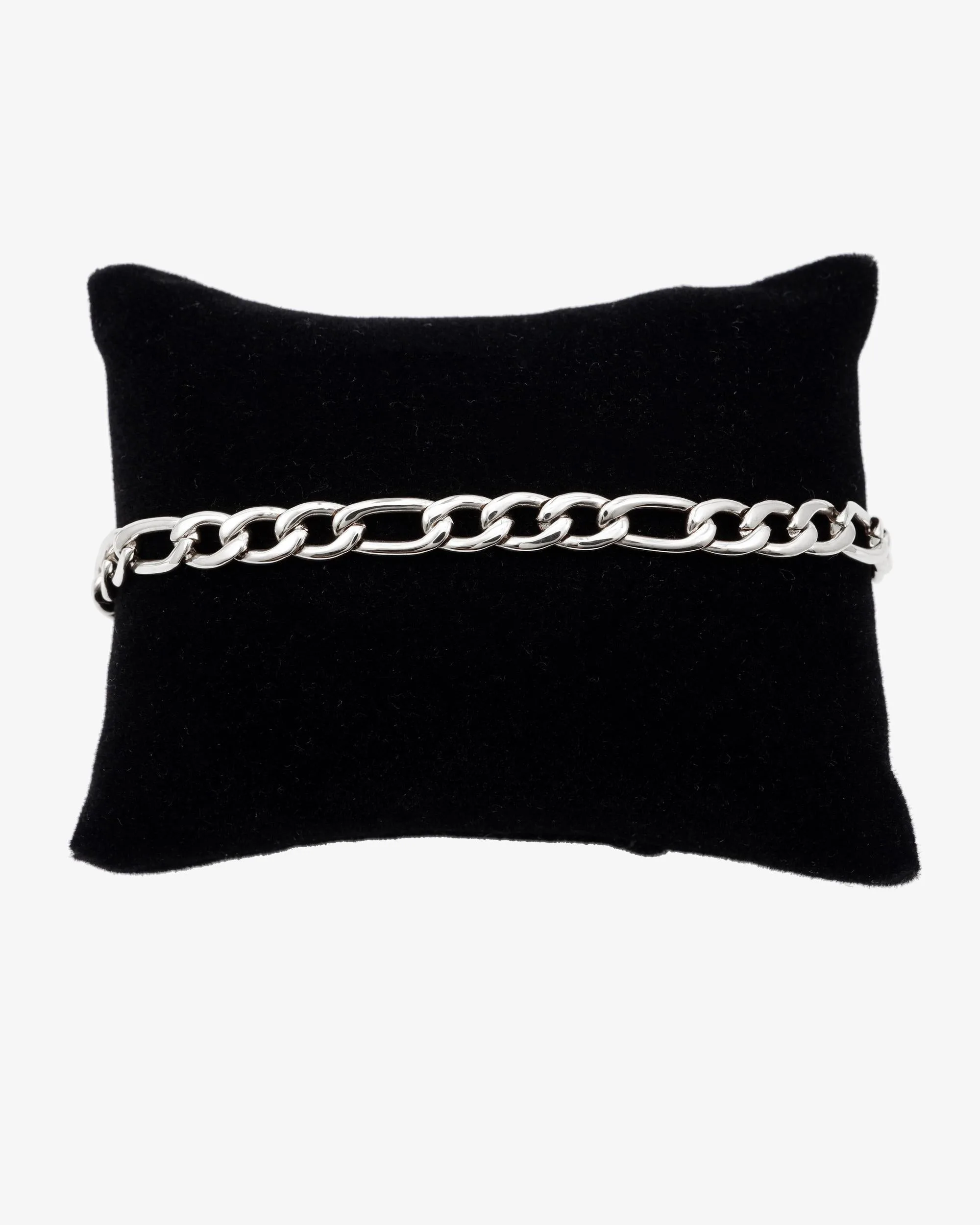 5MM Figaro Bracelet Silver - chain (view 4 of 4)