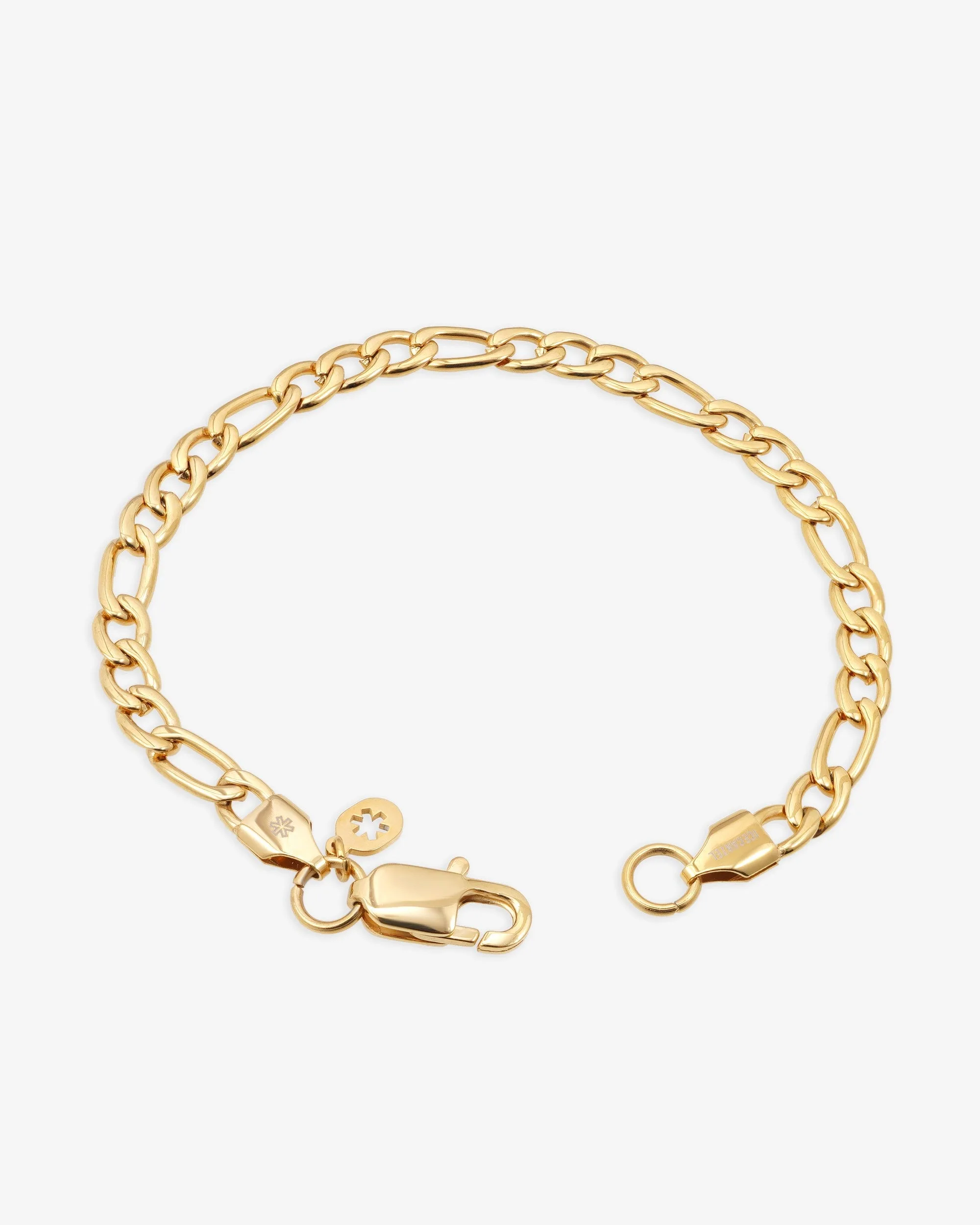 5MM Figaro Chain and Bracelet Bundle 14K Gold (view 7 of 7)