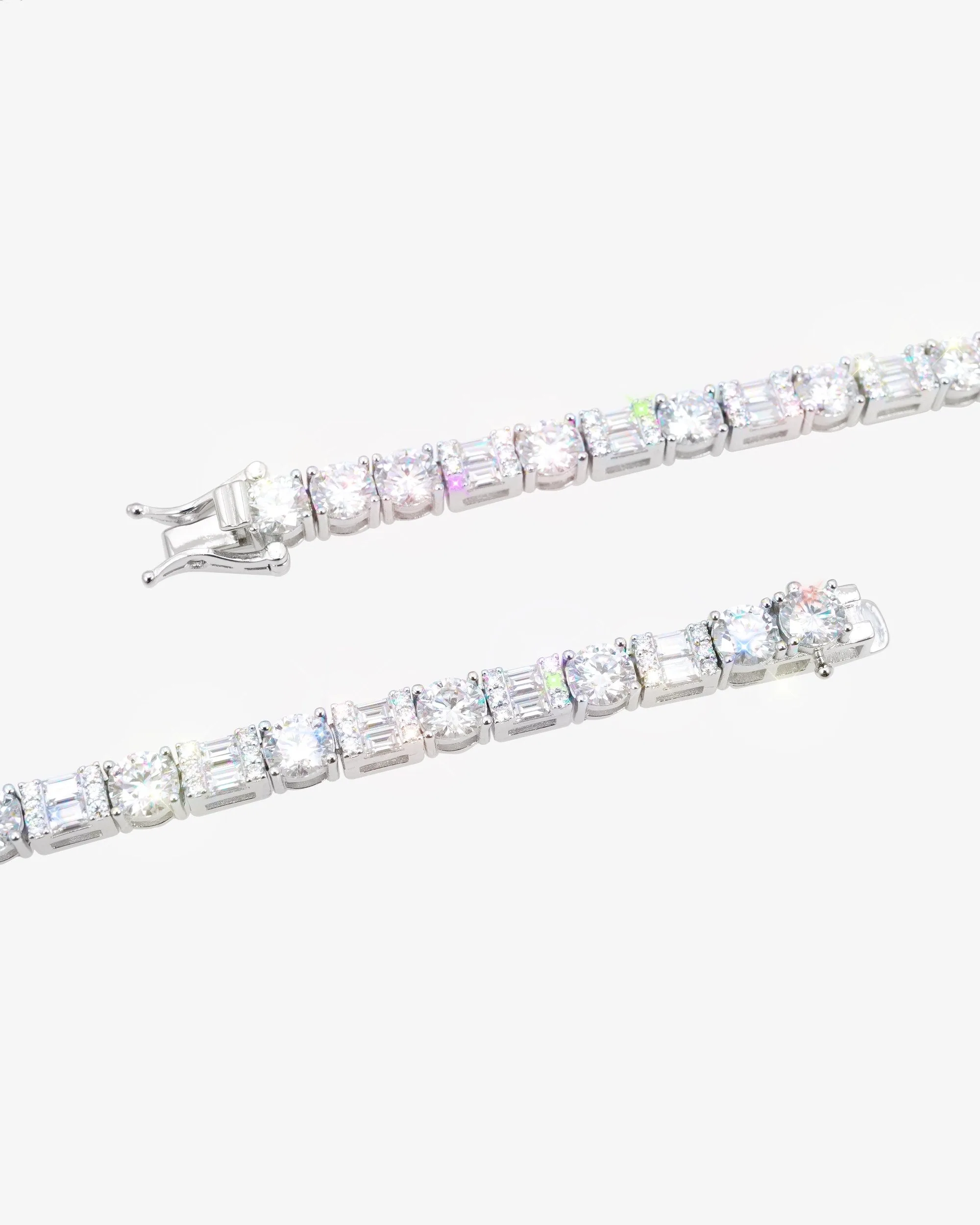 5MM Hybrid Cut Moissanite Tennis Chain 14K Gold (view 4 of 26)