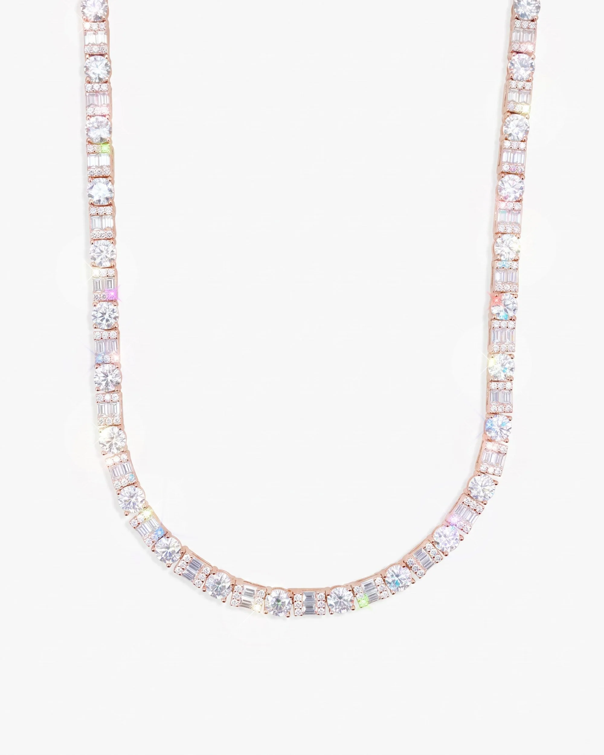 5MM Hybrid Cut Moissanite Tennis Chain 14K Gold (view 8 of 26)