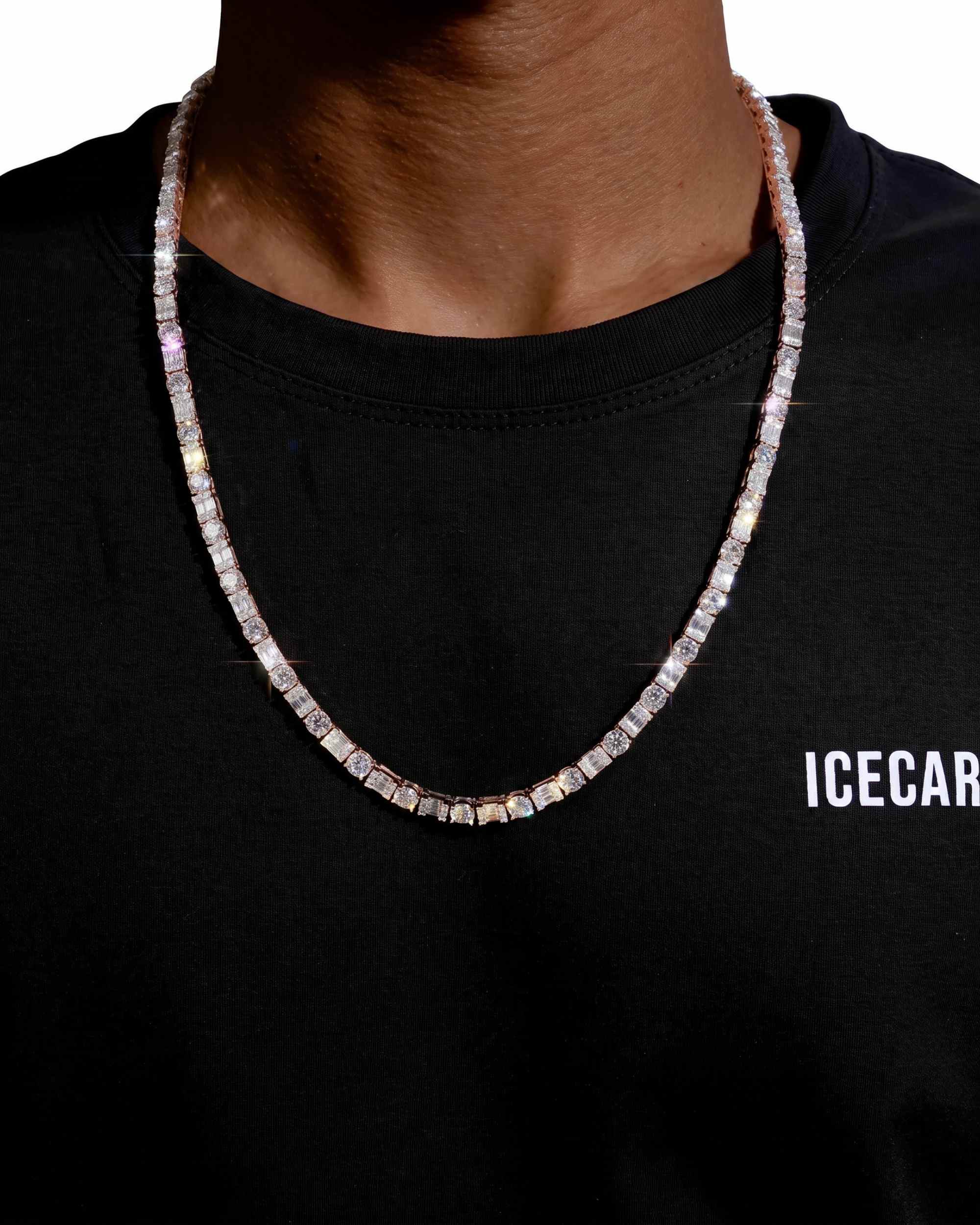 5MM Hybrid Cut Moissanite Tennis Chain 14K Gold (view 9 of 26)