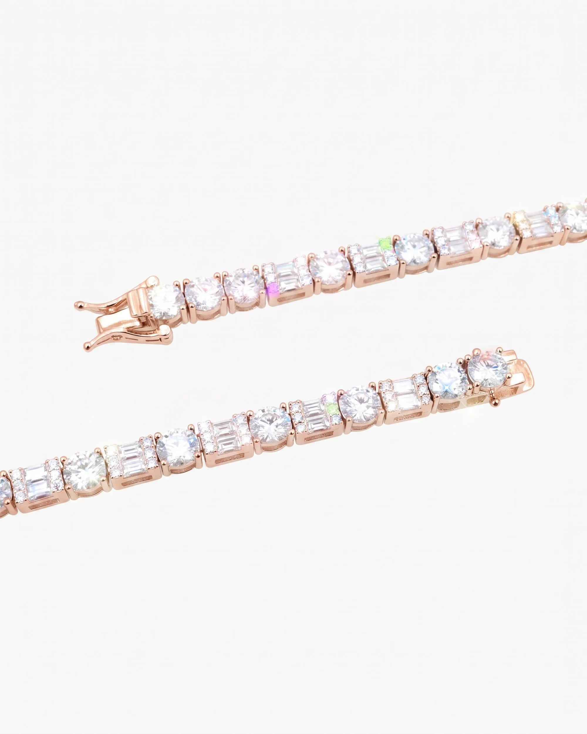 5MM Hybrid Cut Moissanite Tennis Chain 14K Gold (view 11 of 26)