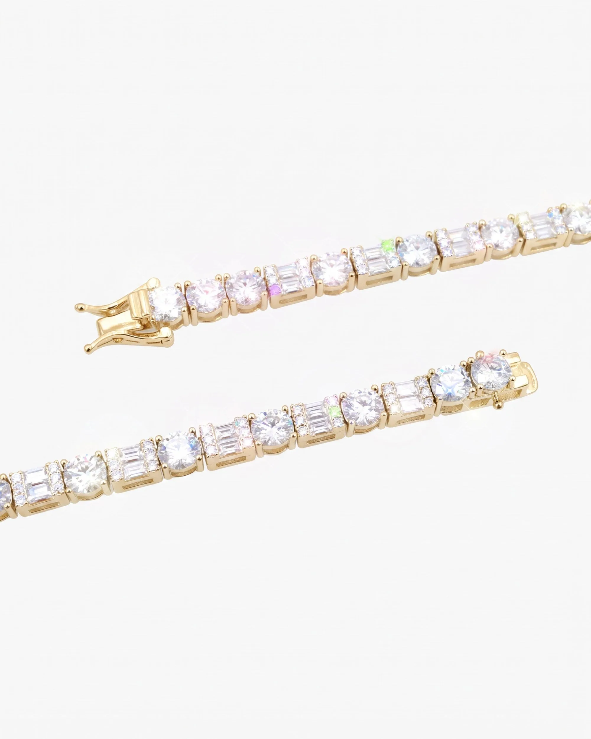 5MM Hybrid Cut Moissanite Tennis Chain 14K Gold (view 18 of 26)