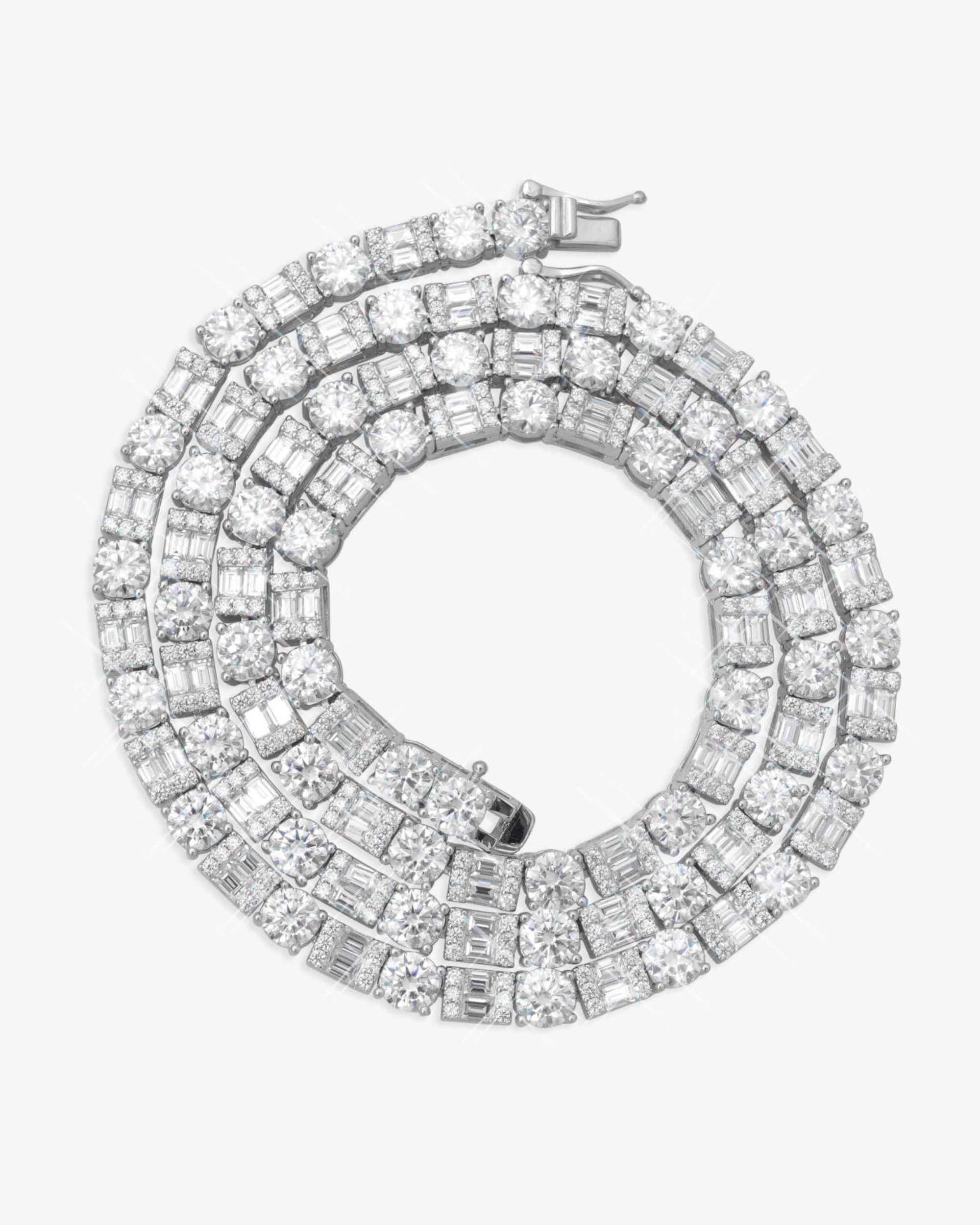 5MM Hybrid Cut Moissanite Tennis Chain 14K Gold (view 25 of 26)