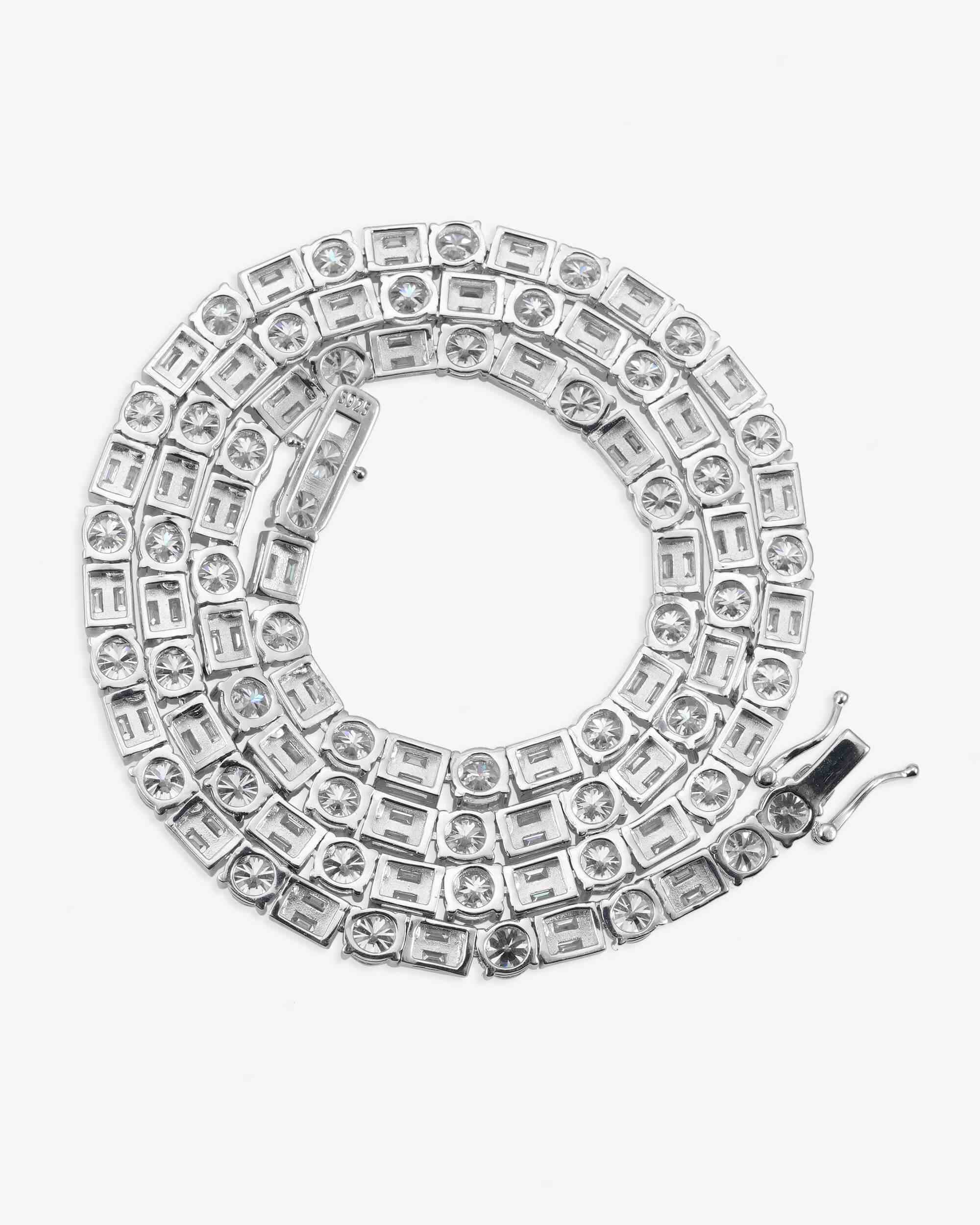 5MM Hybrid Cut Moissanite Tennis Chain 14K Gold (view 26 of 26)