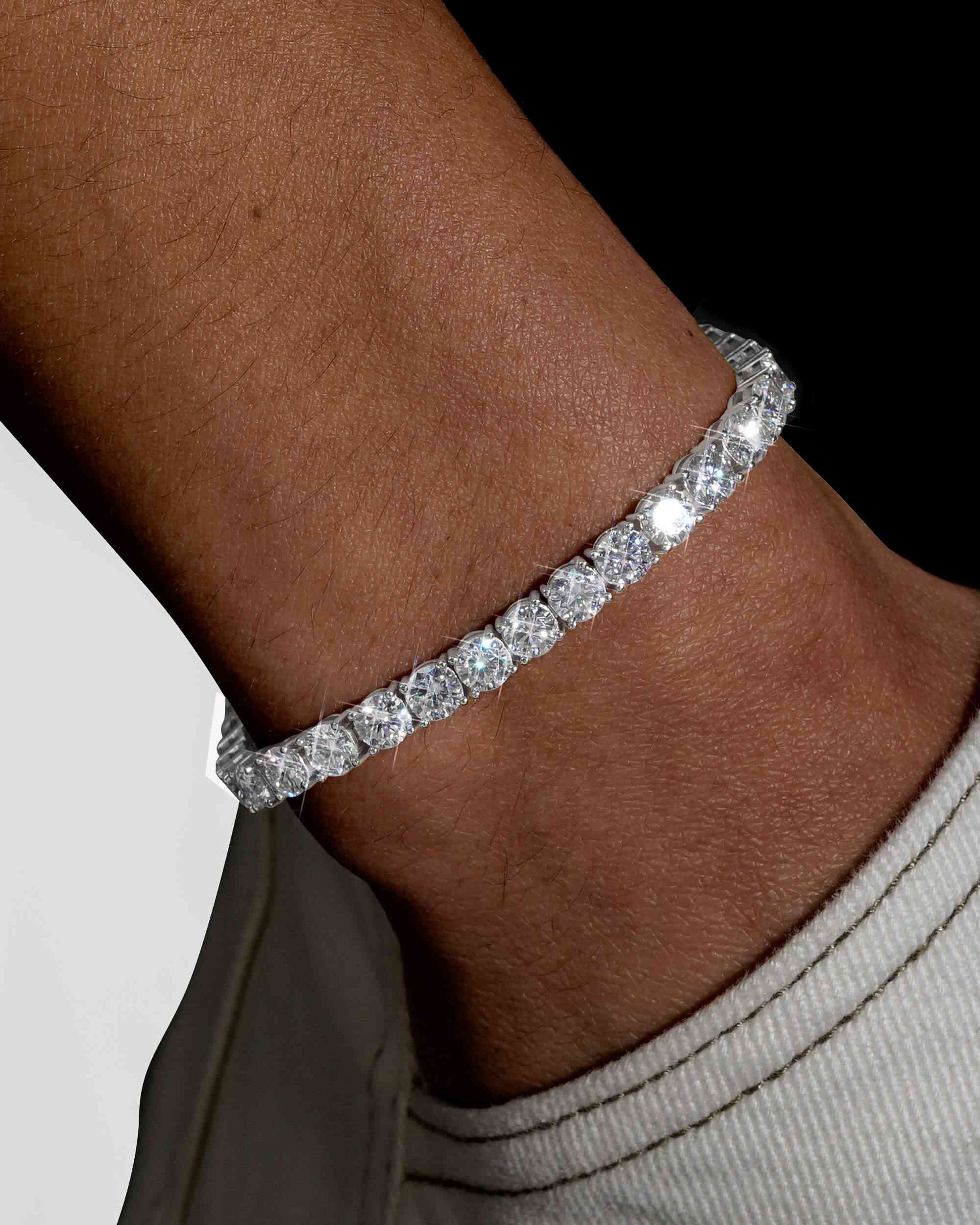 5MM Moissanite Tennis Chain/Bracelet Bundle 14K Gold (view 7 of 31)