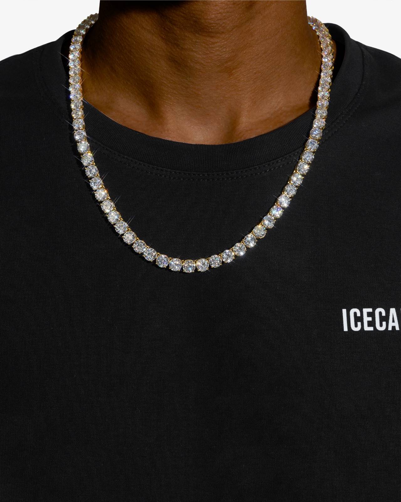 5MM Moissanite Tennis Chain/Bracelet Bundle 14K Gold (view 15 of 31)