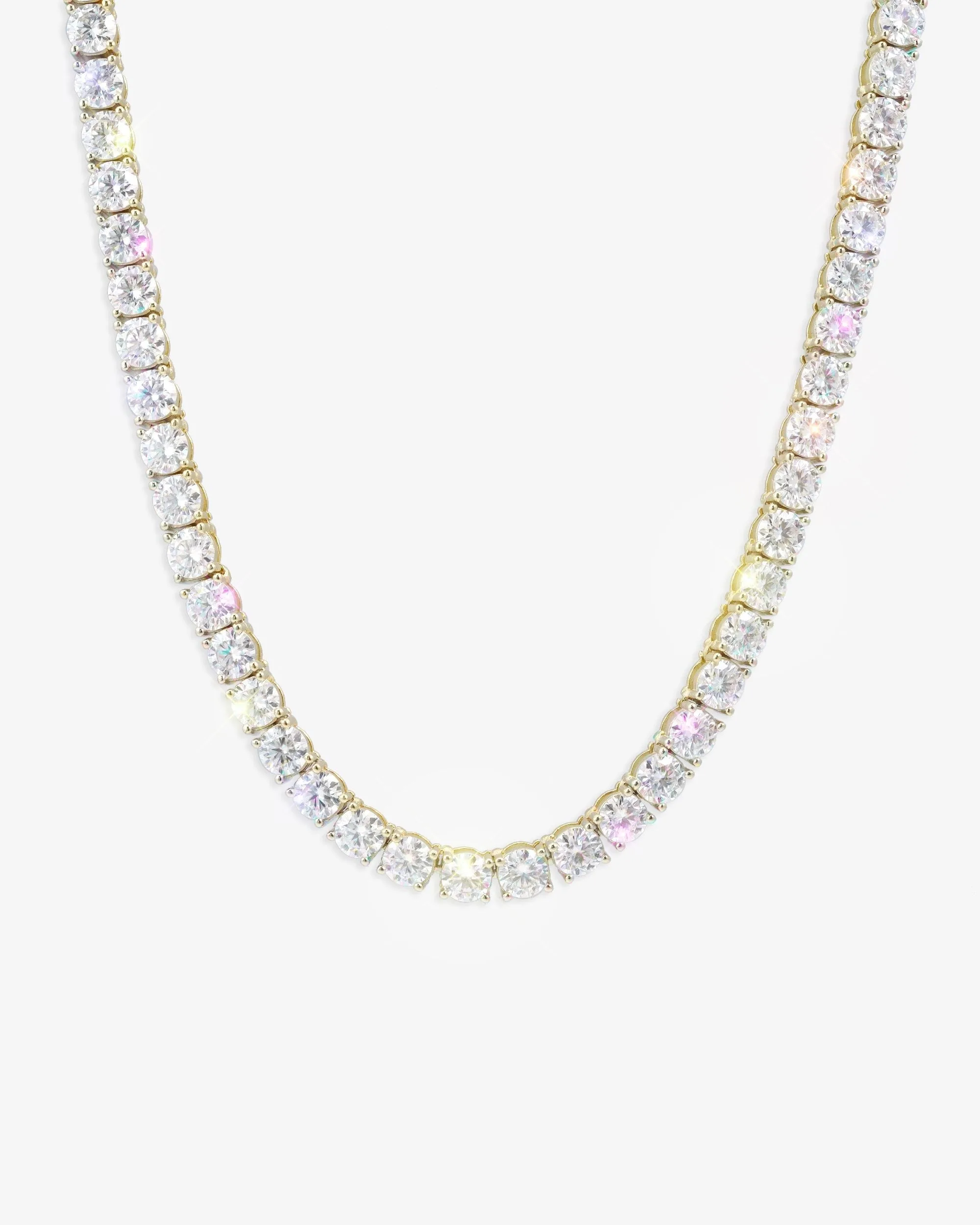 5MM Moissanite Tennis Chain/Bracelet Bundle 14K Gold (view 20 of 31)