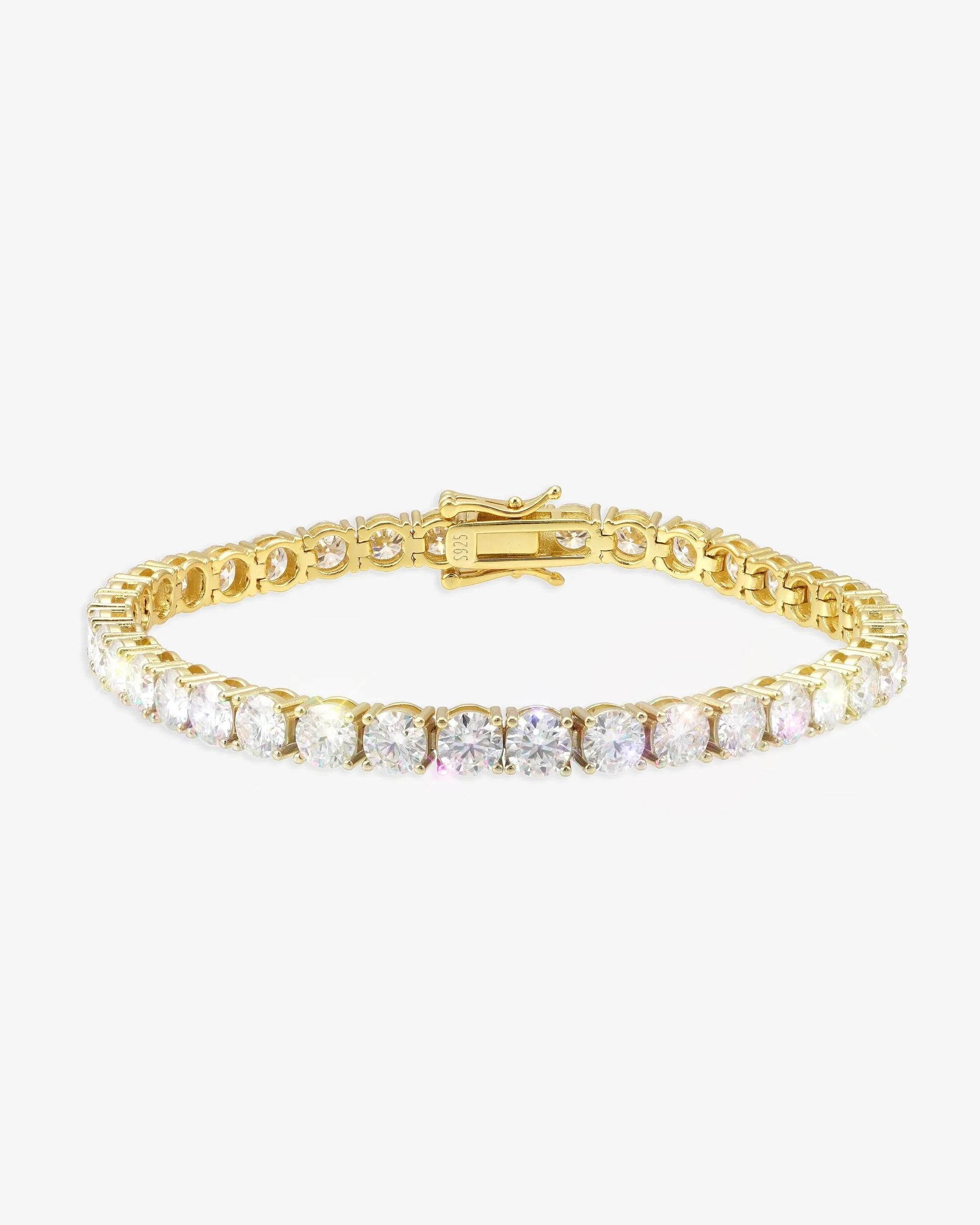 5MM Moissanite Tennis Chain/Bracelet Bundle 14K Gold (view 21 of 31)