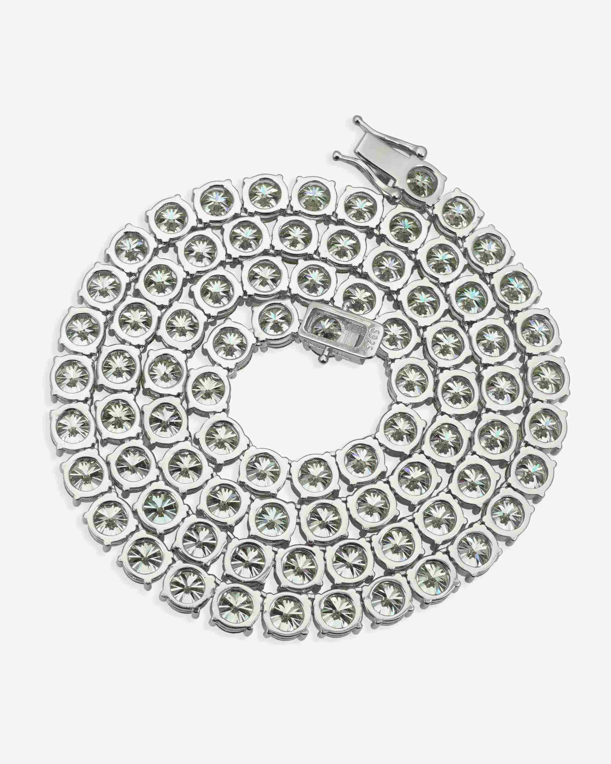 6MM Blue Moissanite Tennis Chain 14K Gold (view 7 of 13)