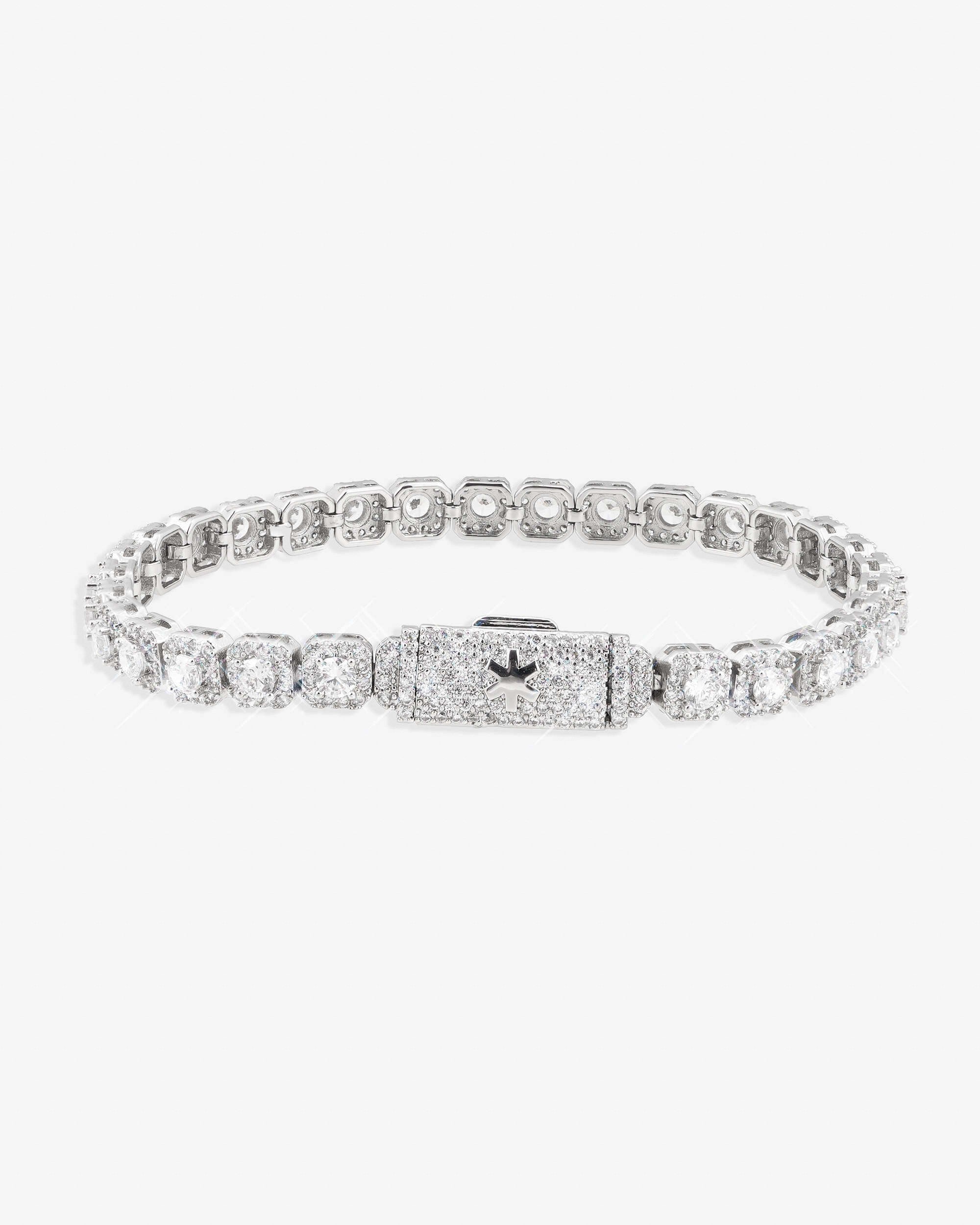 6MM Clustered Iced Out VVS Tennis Bracelet 14K Gold (view 4 of 4)