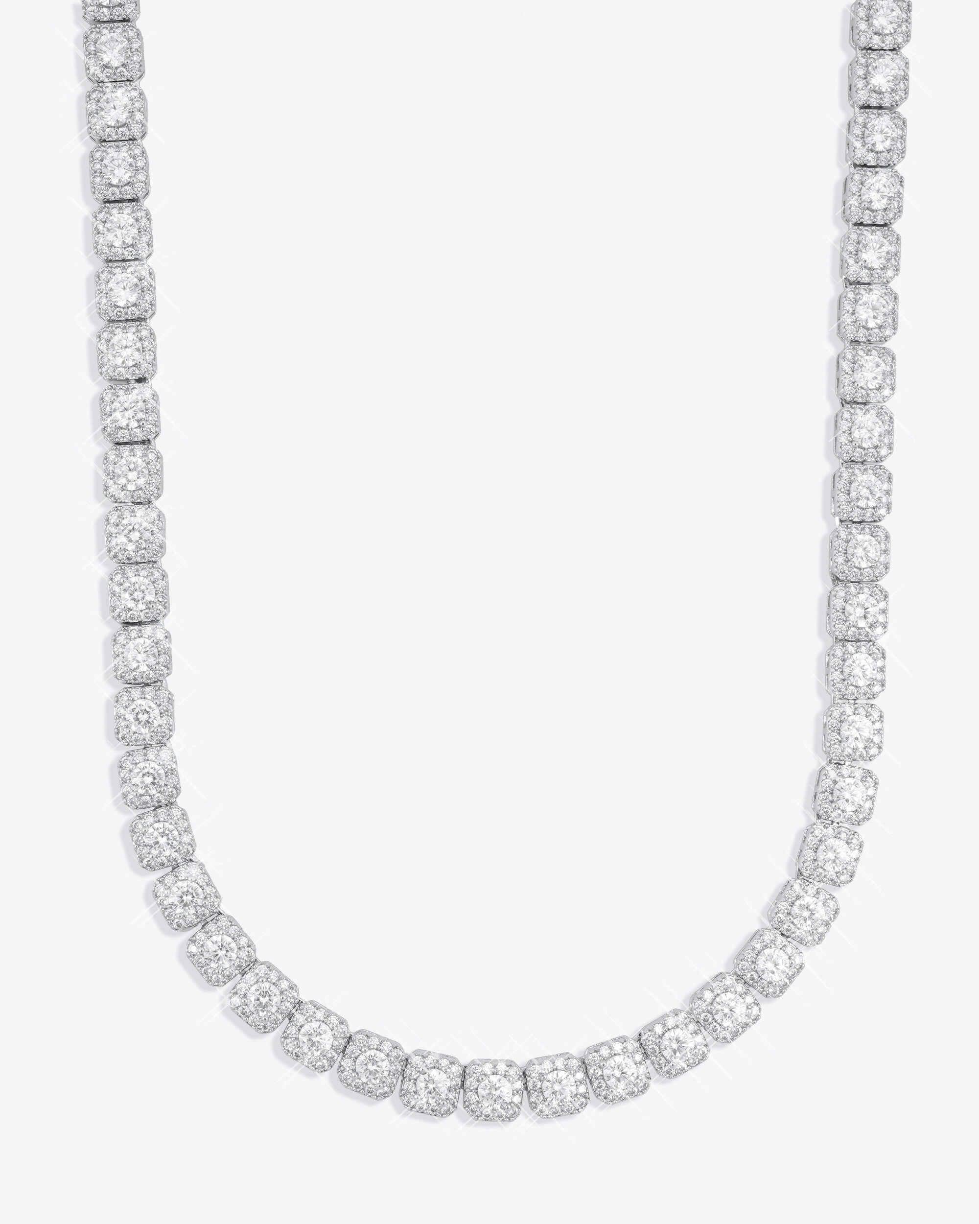 6MM Clustered Tennis Chain and Bracelet Bundle 14K Gold (view 6 of 8)