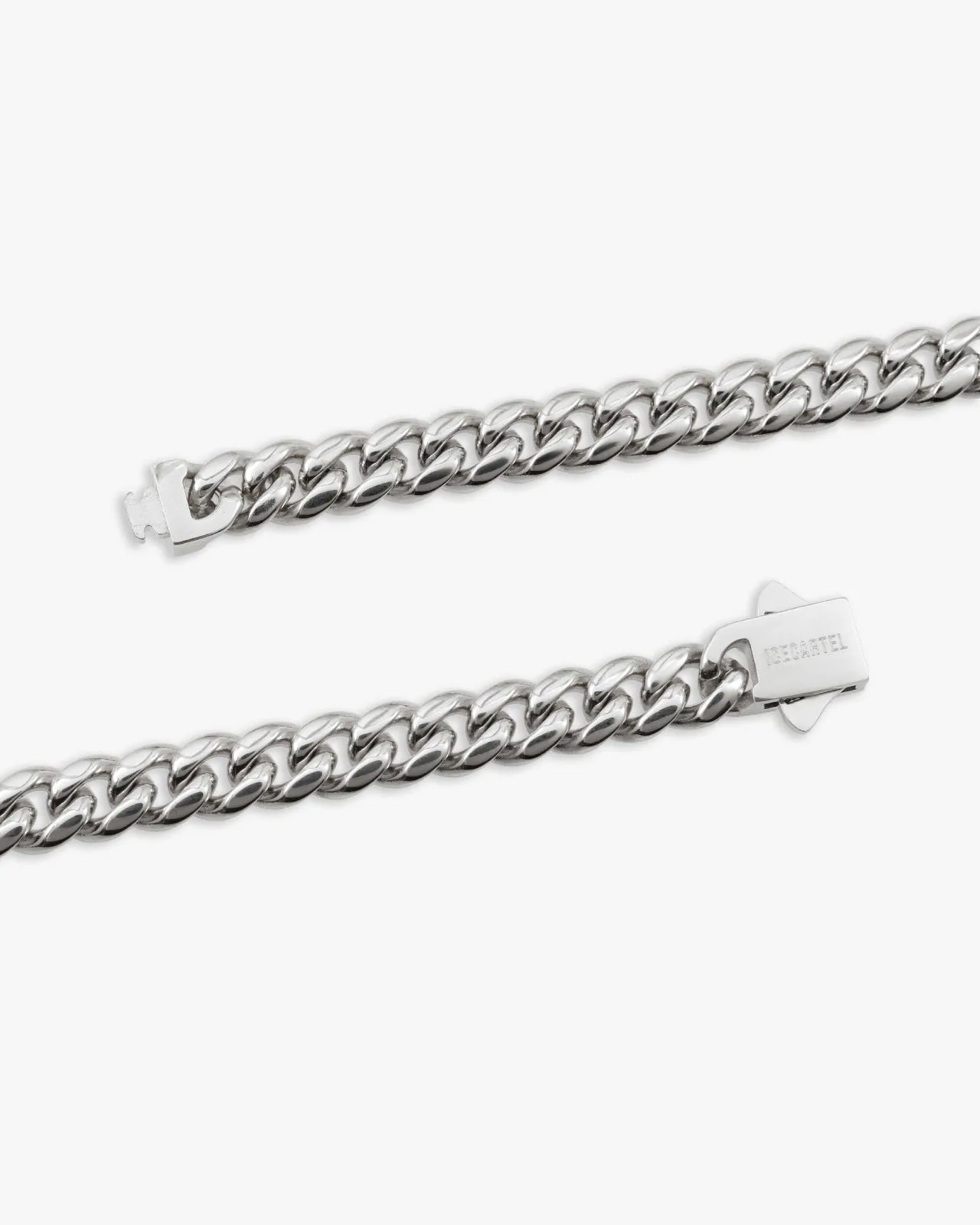 6MM Cuban Link Chain and Bracelet Bundle Silver (view 6 of 7)