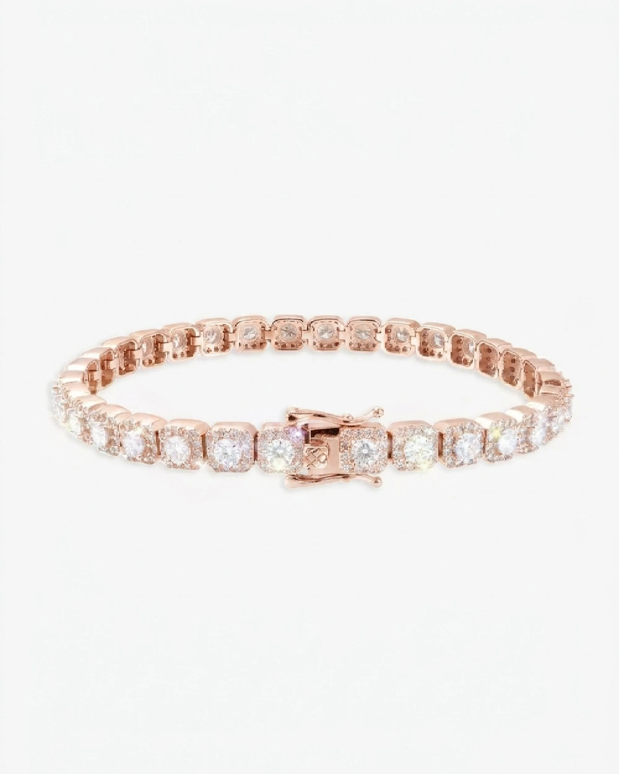 6MM Moissanite Clustered Tennis Bracelet 14K Gold (view 13 of 15)