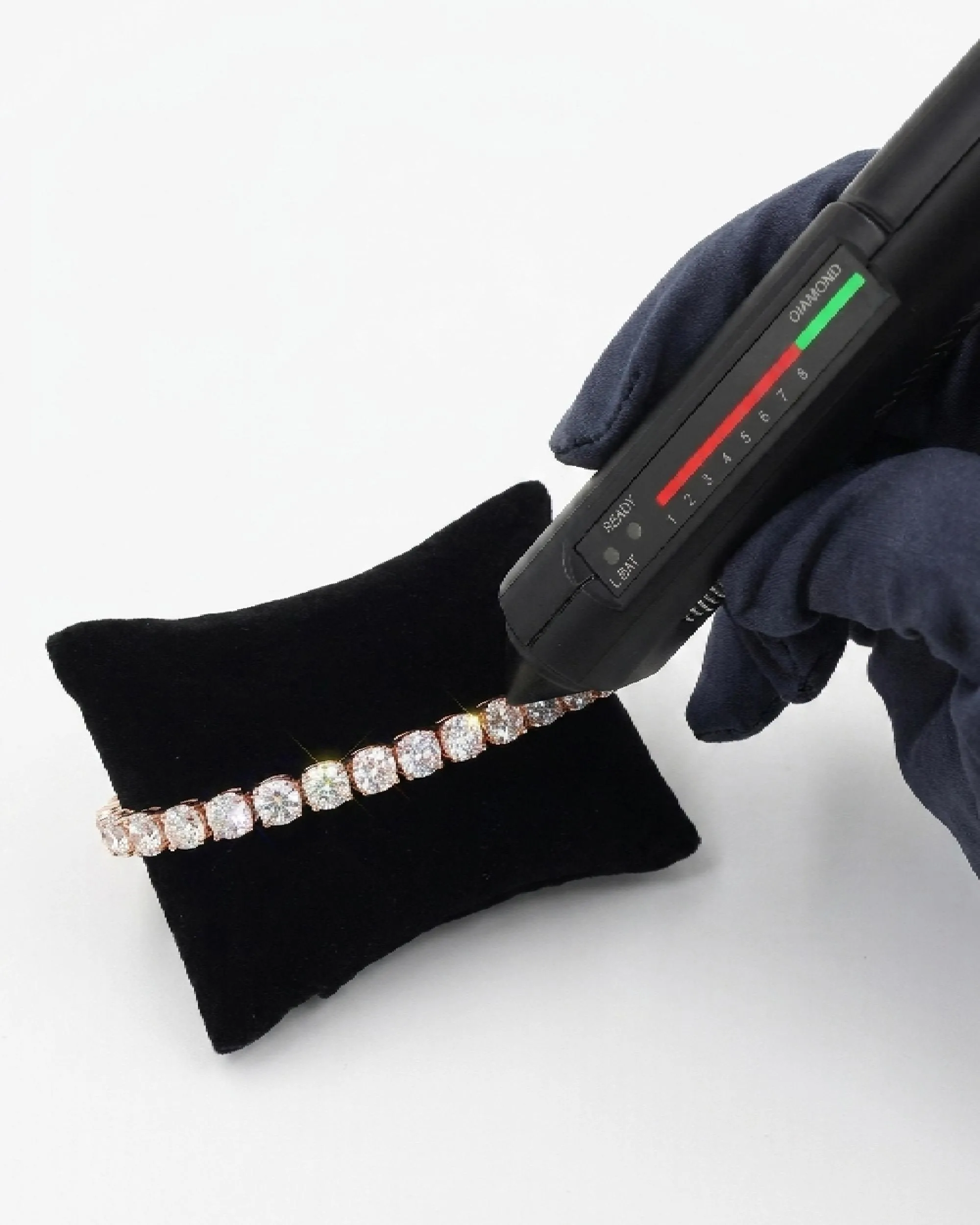 6MM Moissanite Clustered Tennis Bracelet 14K Gold (view 14 of 15)